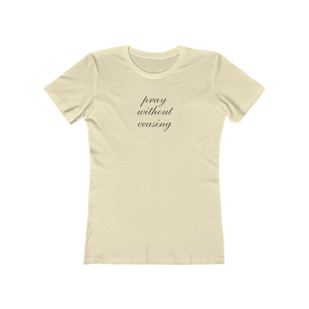 Boyfriend Tee for Women - 'Funny Without Trying' Script Graphic T-Shirt