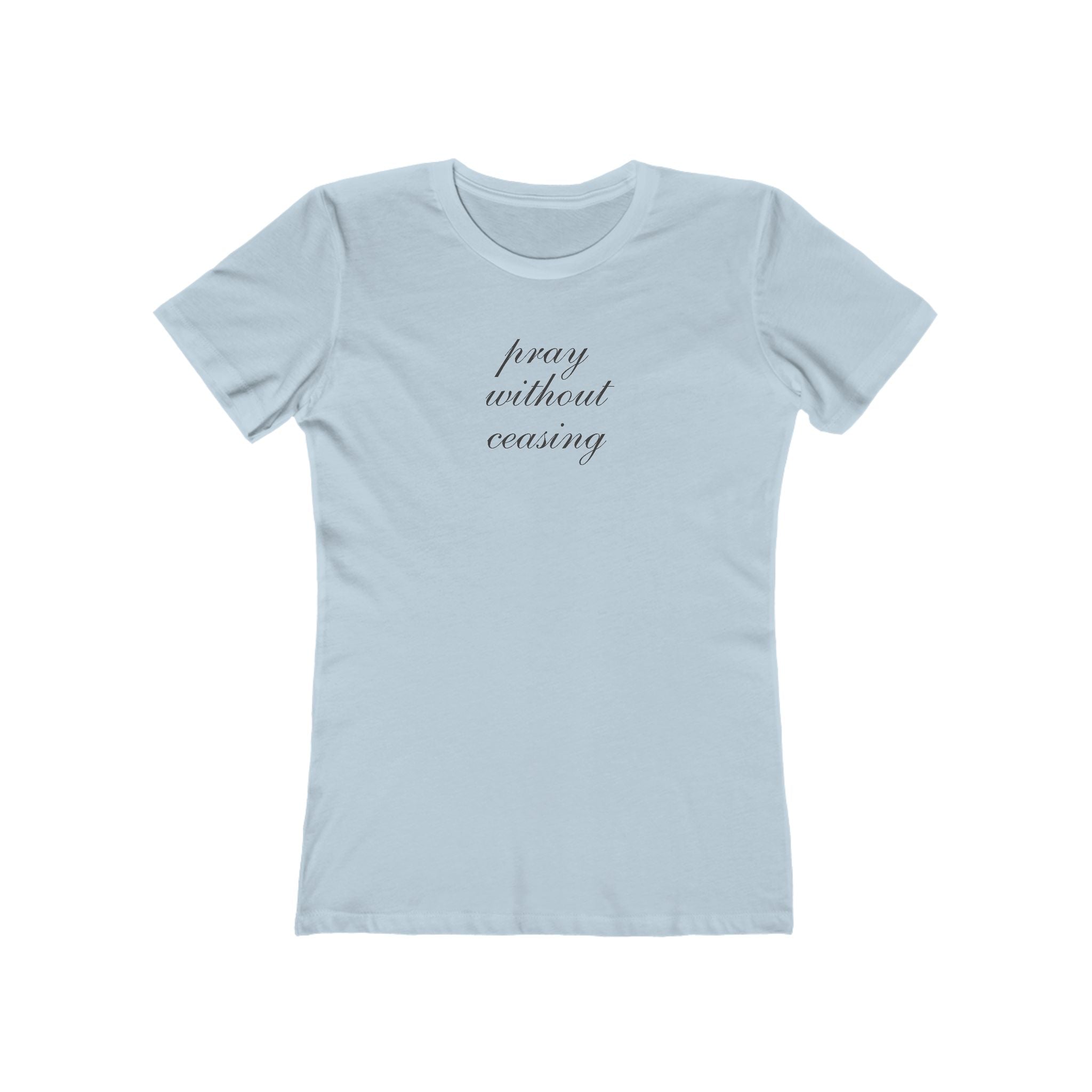 Boyfriend Tee for Women - 'Funny Without Trying' Script Graphic T-Shirt
