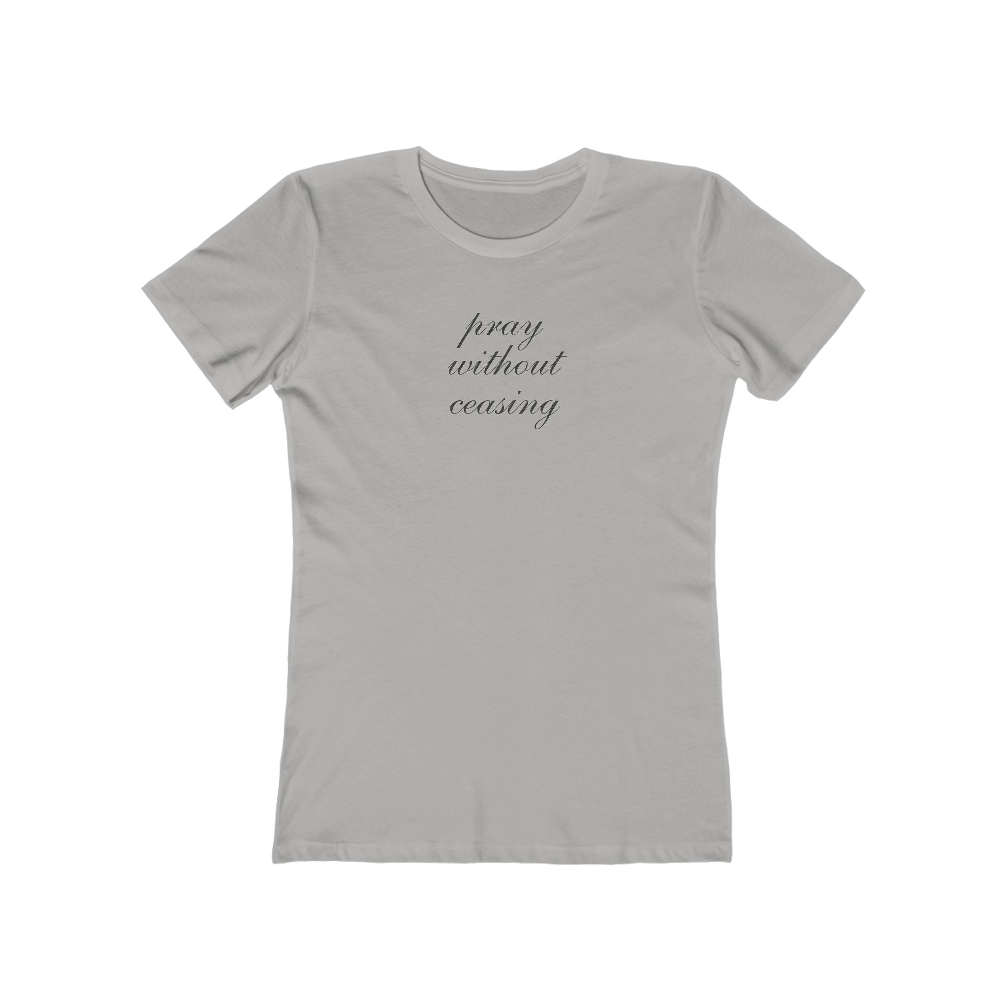 Boyfriend Tee for Women - 'Funny Without Trying' Script Graphic T-Shirt