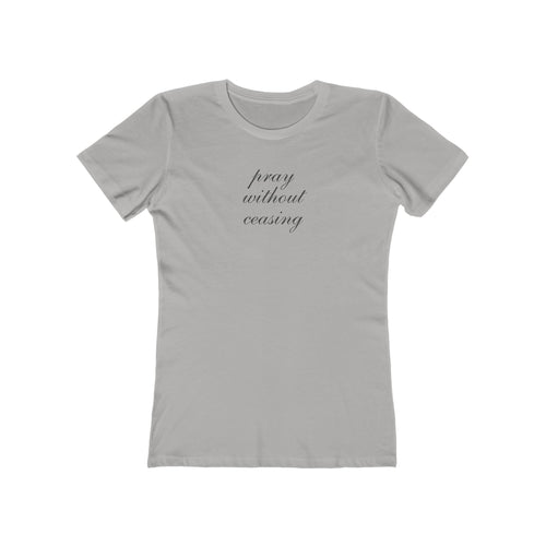 Boyfriend Tee for Women - 'Funny Without Trying' Script Graphic T-Shirt