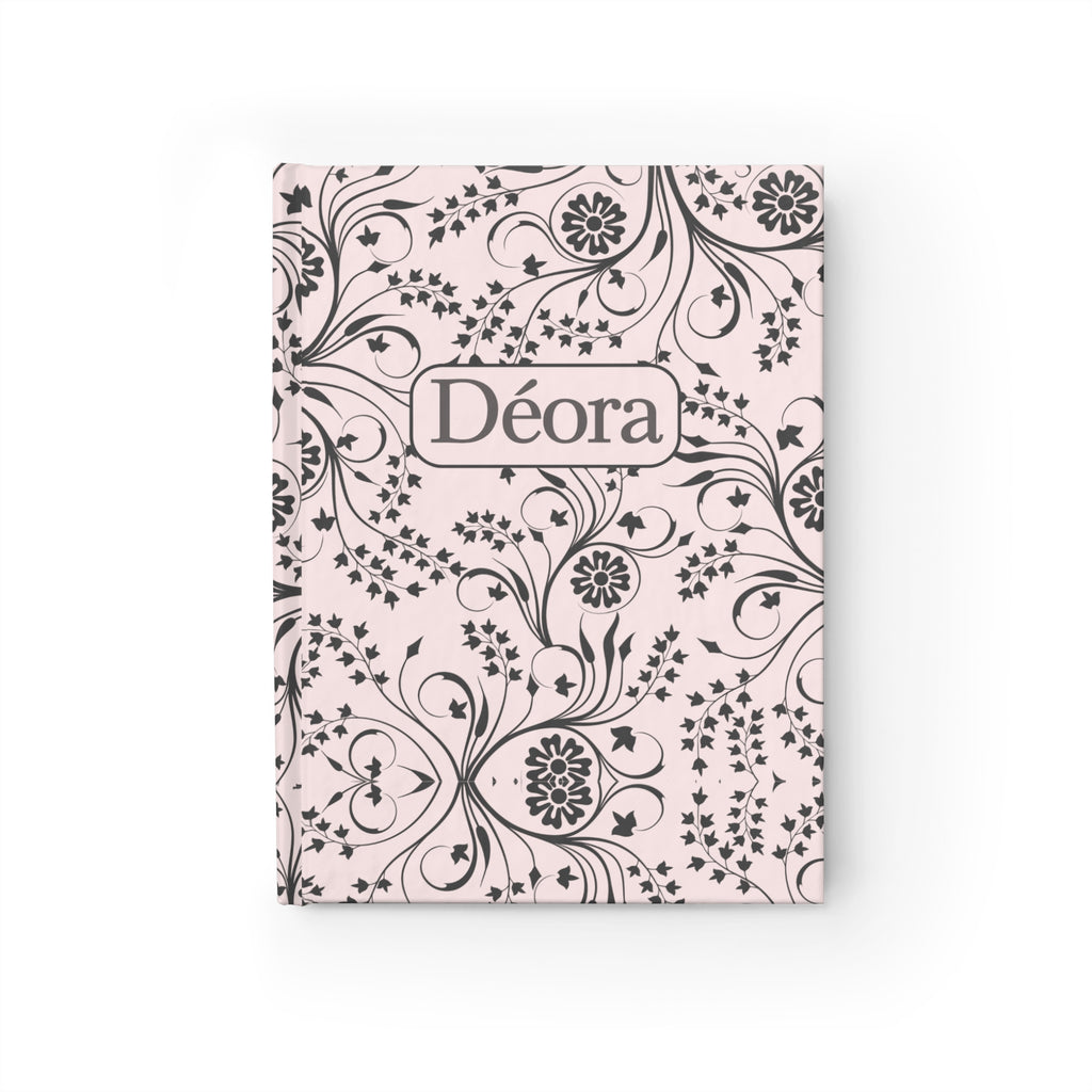 Floral Monogram Journal — Personalized Déora Ruled Notebook