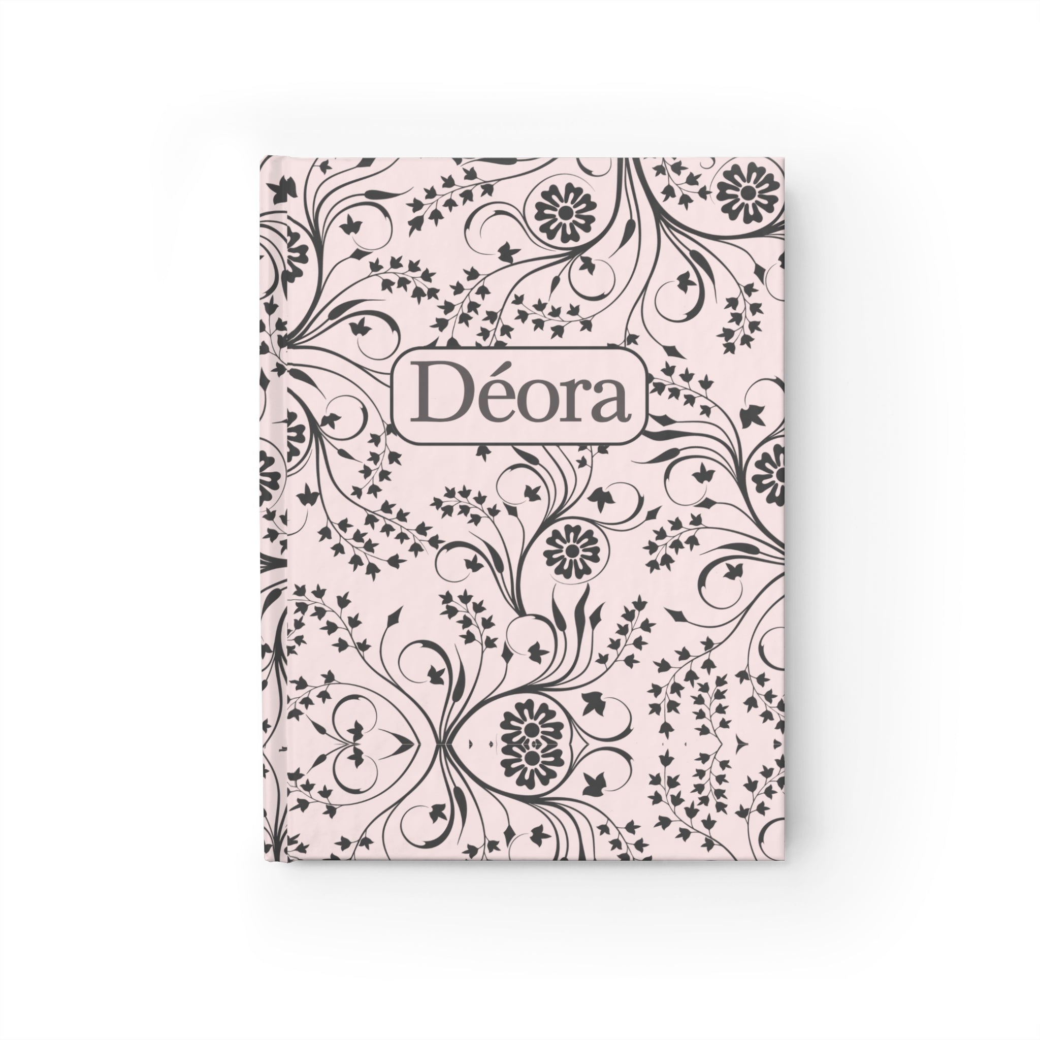 Floral Monogram Journal — Personalized Déora Ruled Notebook
