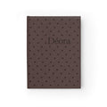 Déora Polka Dot Ruled Journal — Brown Hardcover Lined Notebook