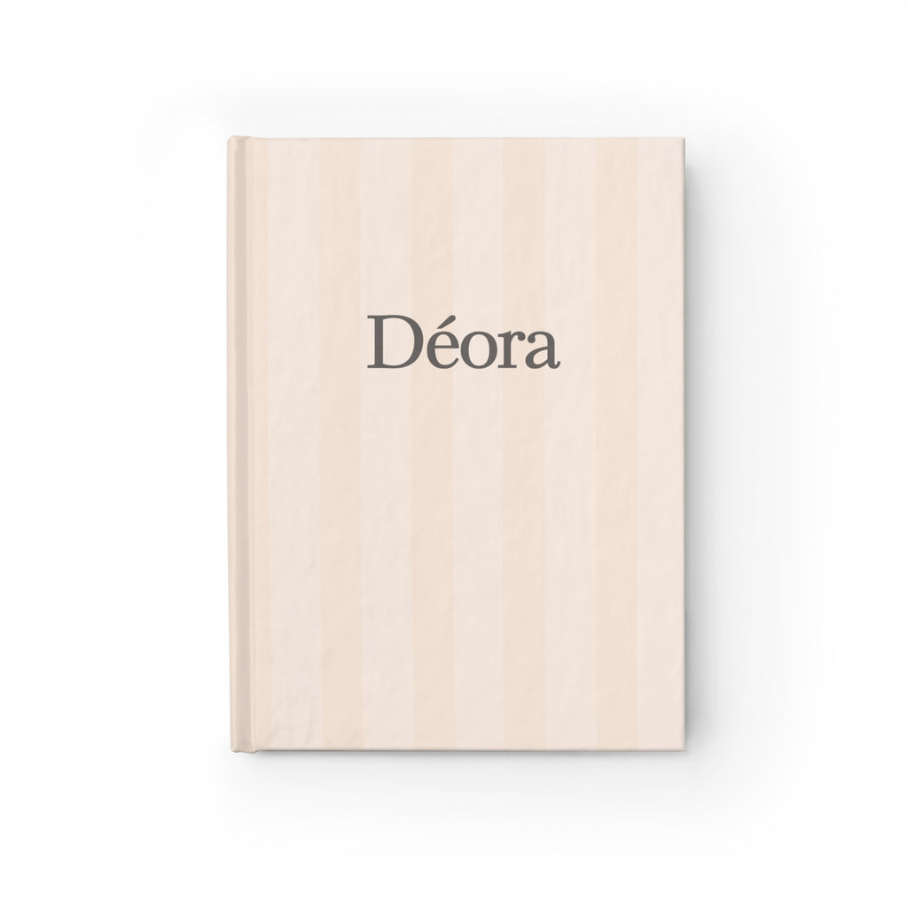 Déora Striped Hardcover Journal – Ruled Lined Notebook
