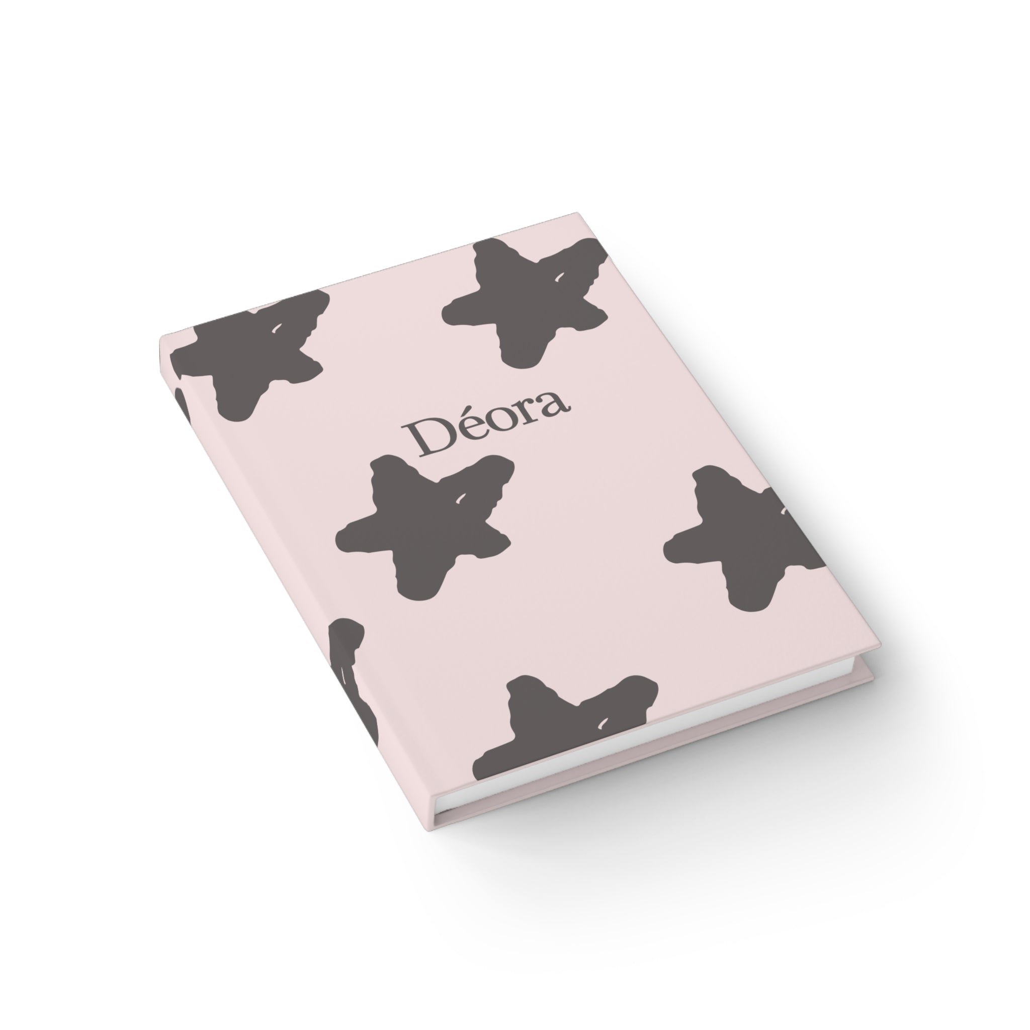 Pink Star Pattern Personalized Journal — Ruled Lined Notebook