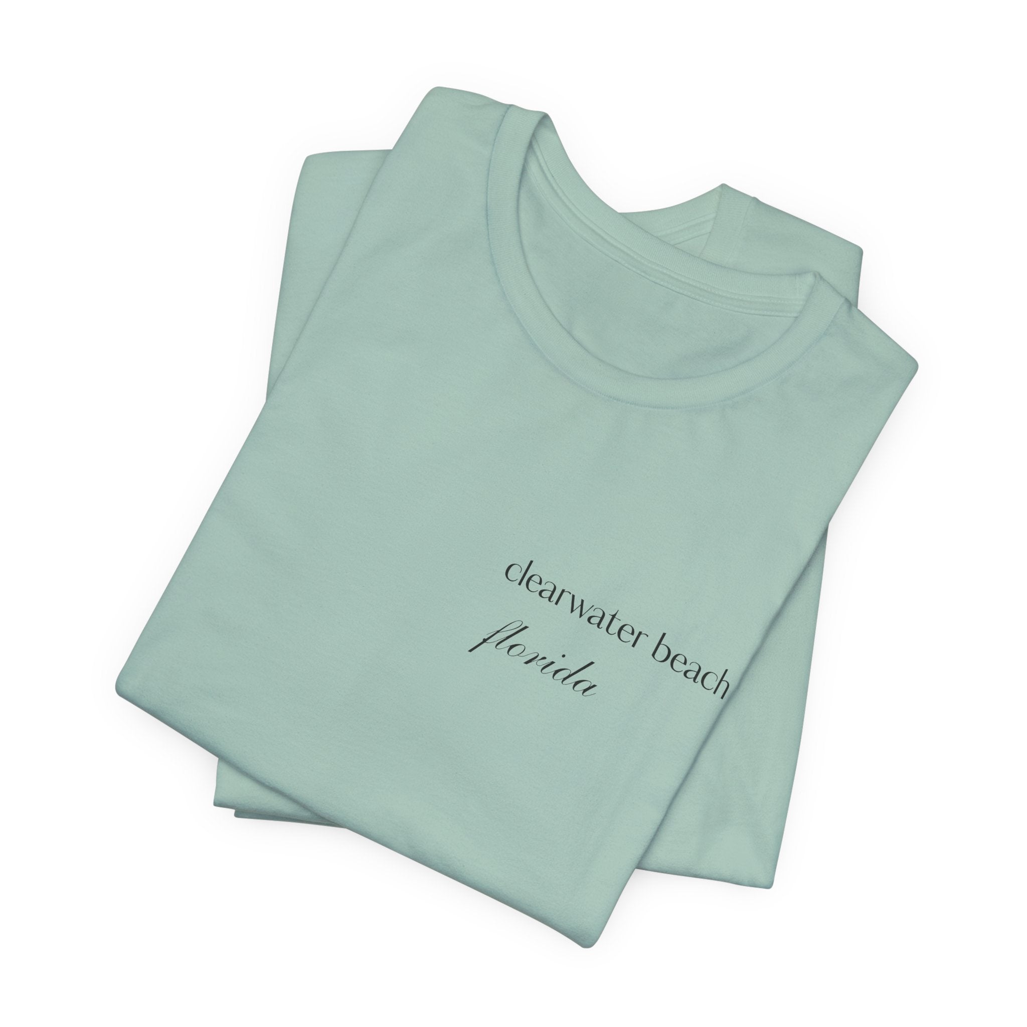 Clearwater Beach Florida Palm Tree Tee — Minimal Coastal Vacation T-Shirt