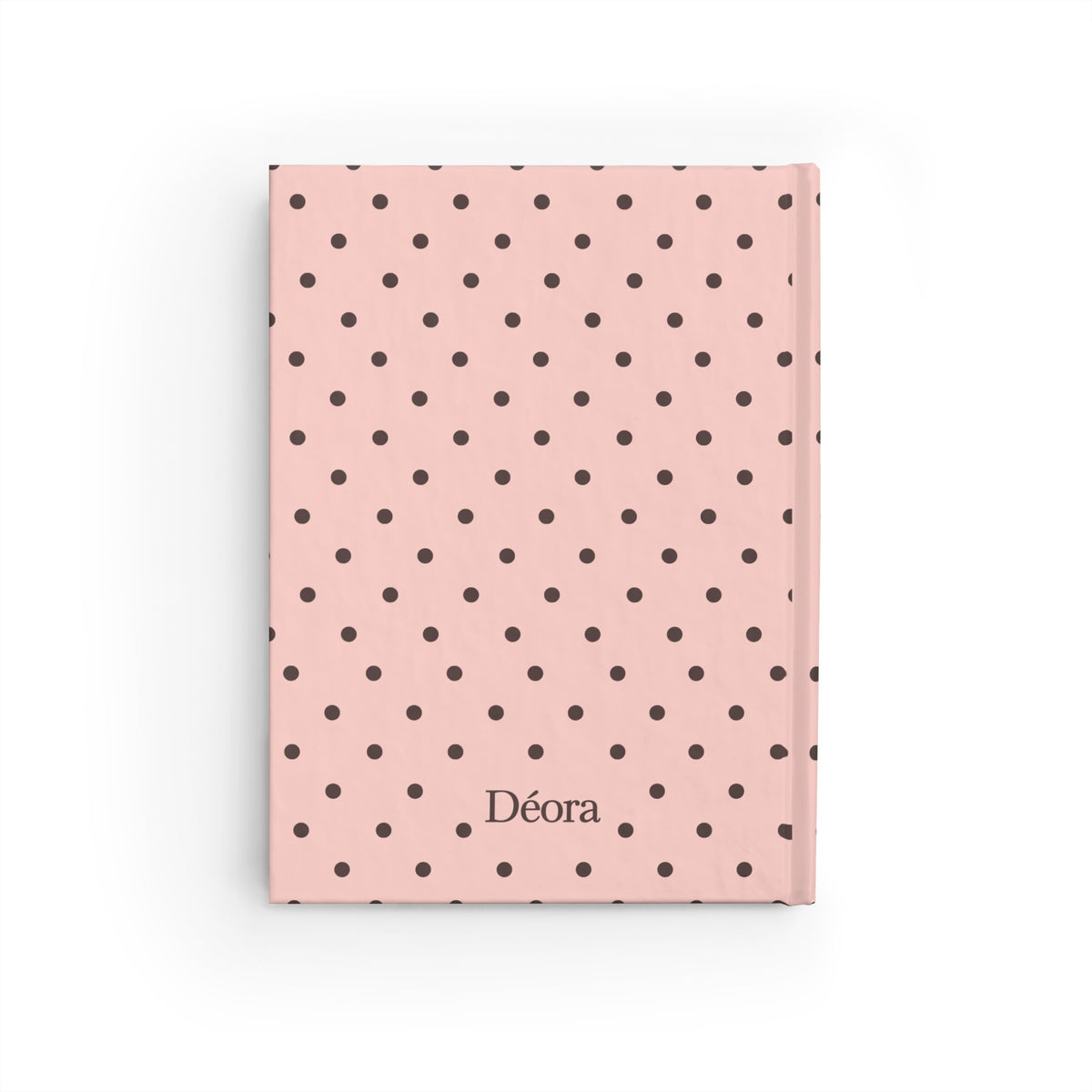 Personalized Pink Polka Dot Journal — 'Déora' Ruled Notebook
