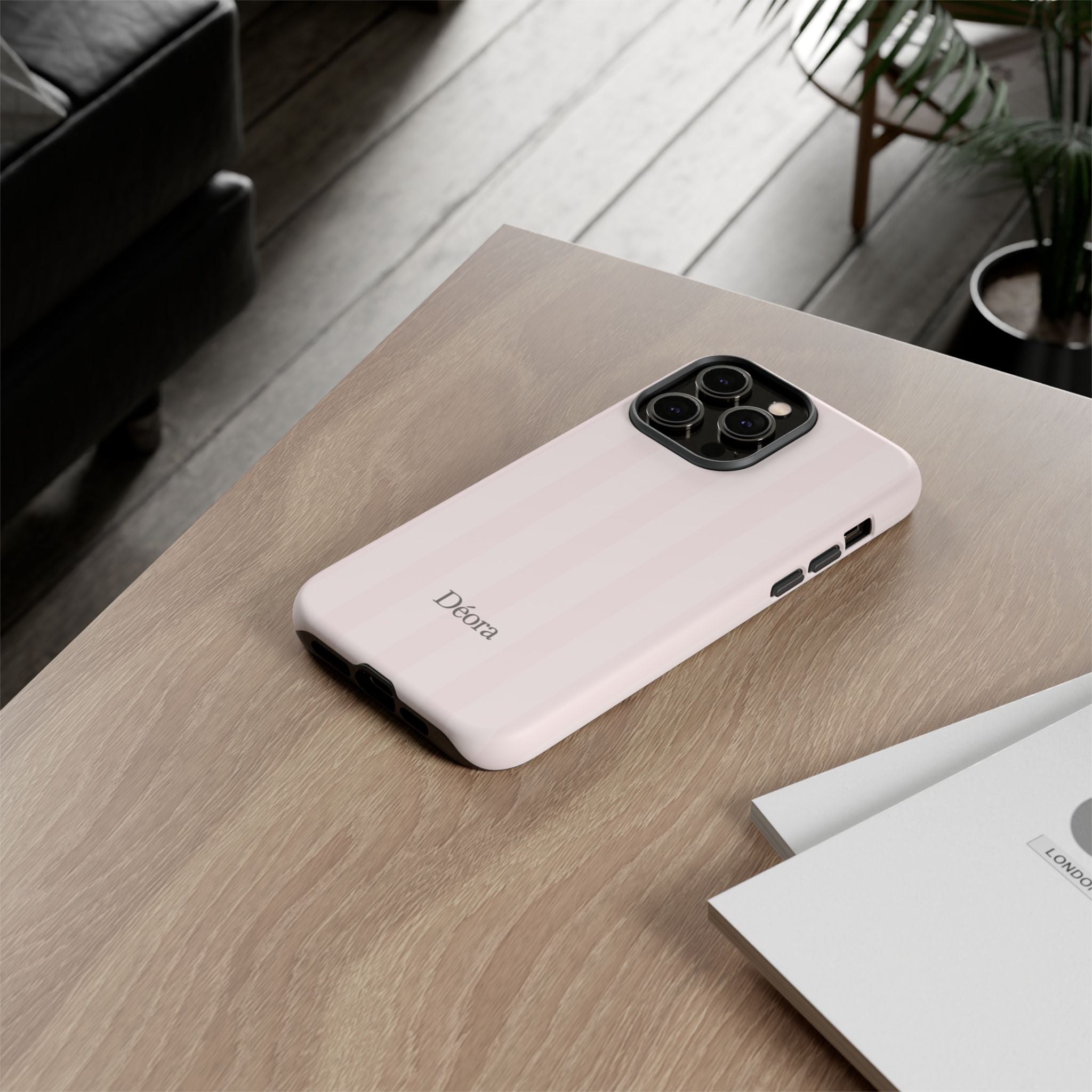 Tough Cases — Slim Protective Phone Case (Pastel Pink Stripe)