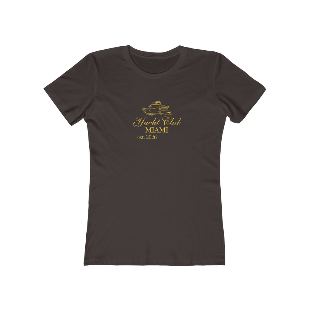 The Boyfriend Tee for Women — 'Miami Yacht Club' Vintage Logo Tee