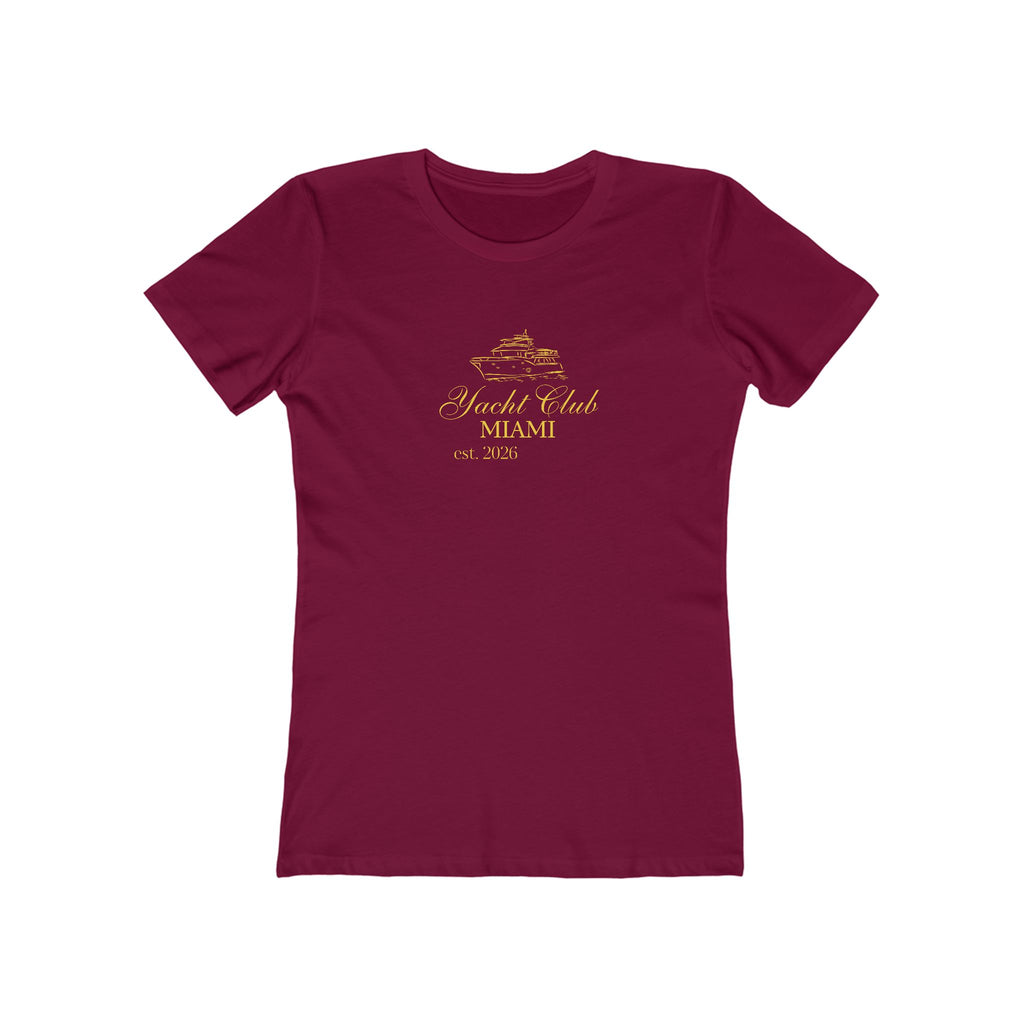 The Boyfriend Tee for Women — 'Miami Yacht Club' Vintage Logo Tee
