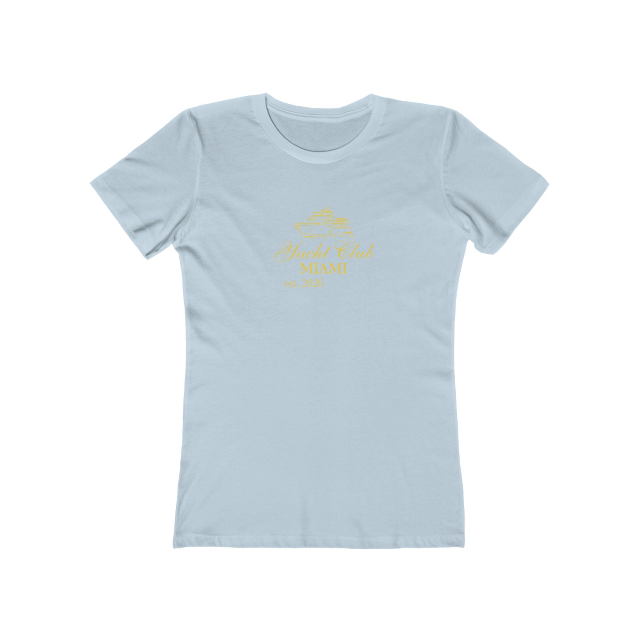 The Boyfriend Tee for Women — 'Miami Yacht Club' Vintage Logo Tee