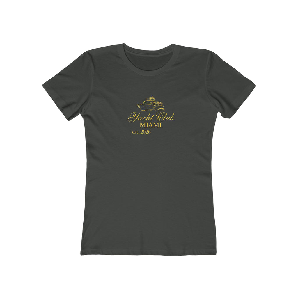 The Boyfriend Tee for Women — 'Miami Yacht Club' Vintage Logo Tee