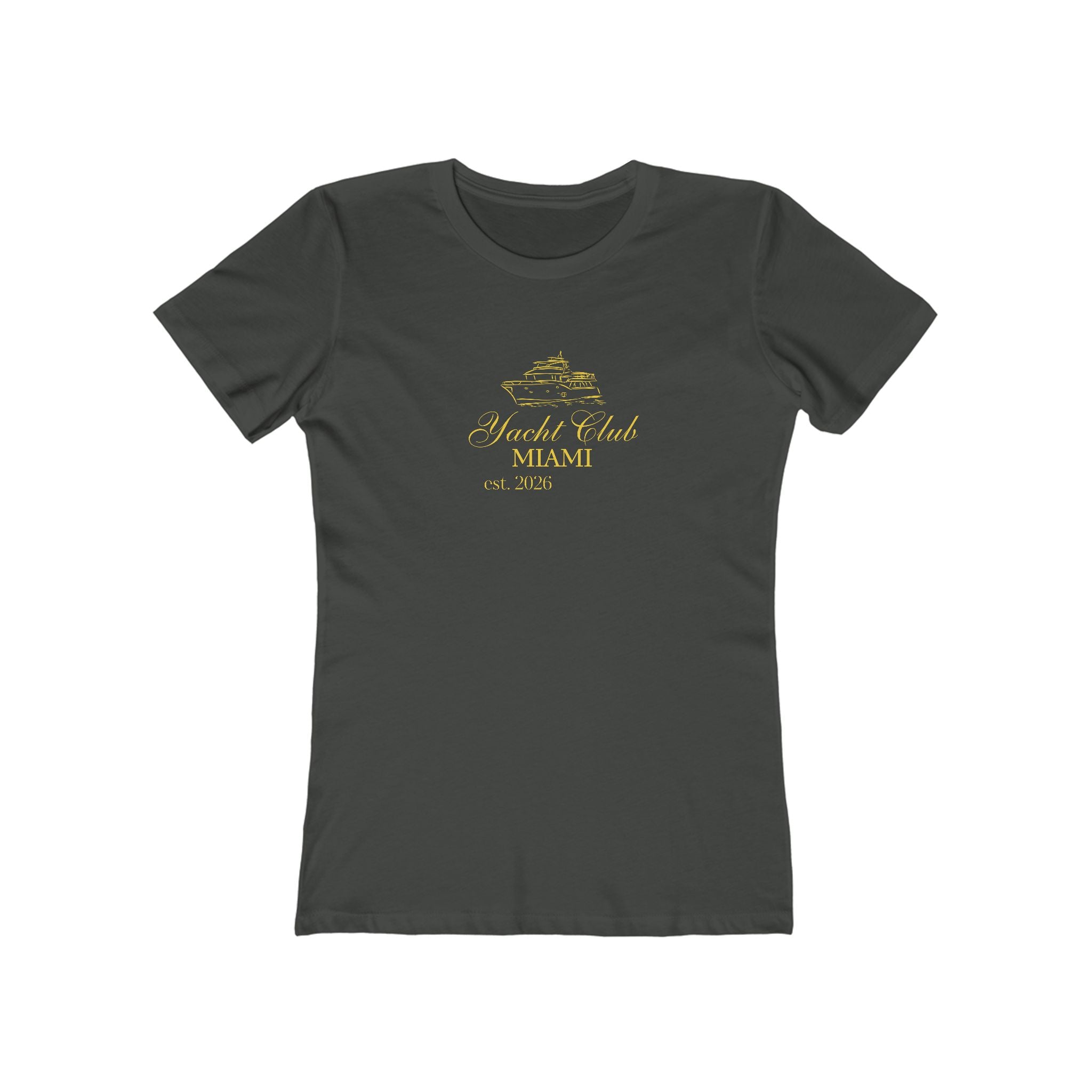 The Boyfriend Tee for Women — 'Miami Yacht Club' Vintage Logo Tee