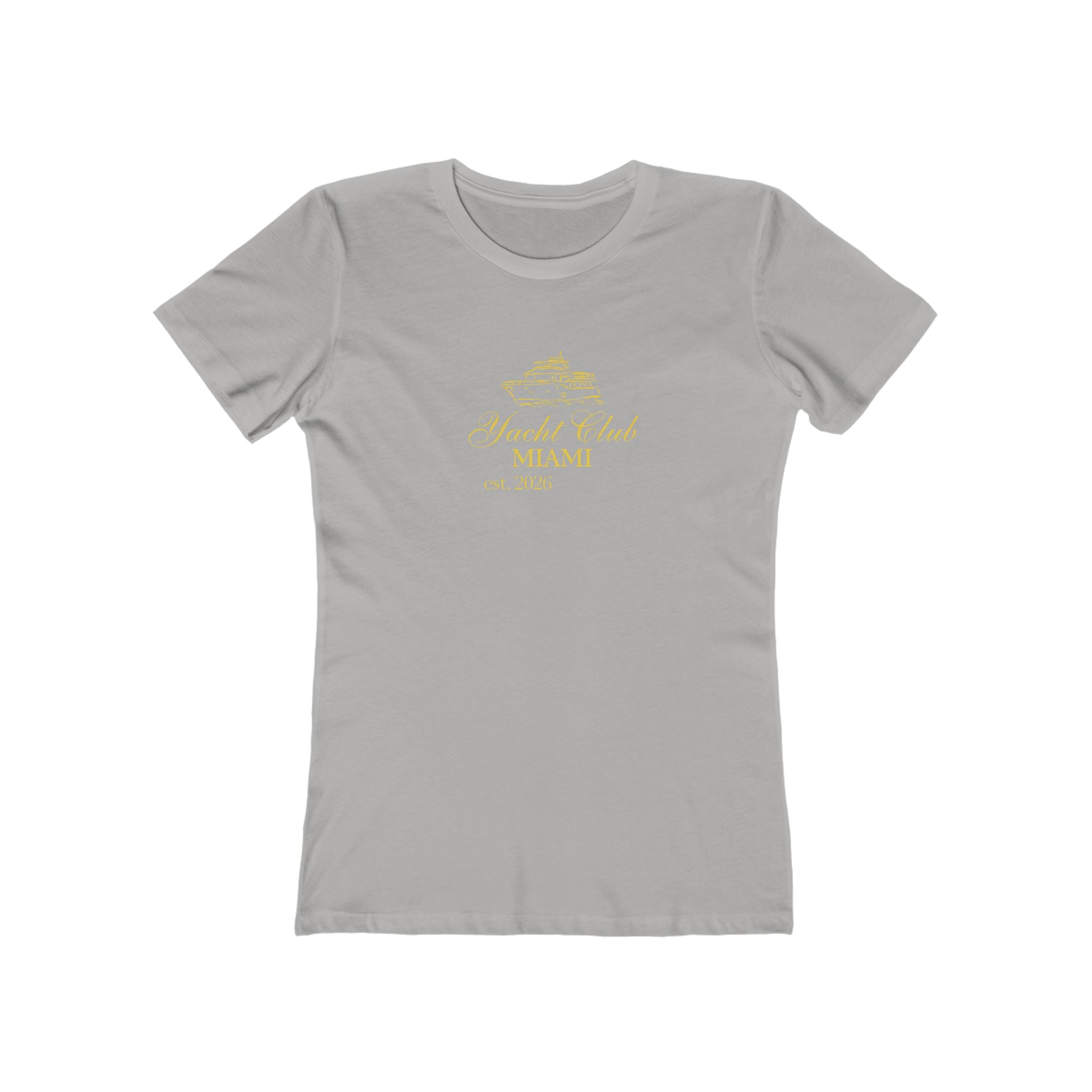 The Boyfriend Tee for Women — 'Miami Yacht Club' Vintage Logo Tee