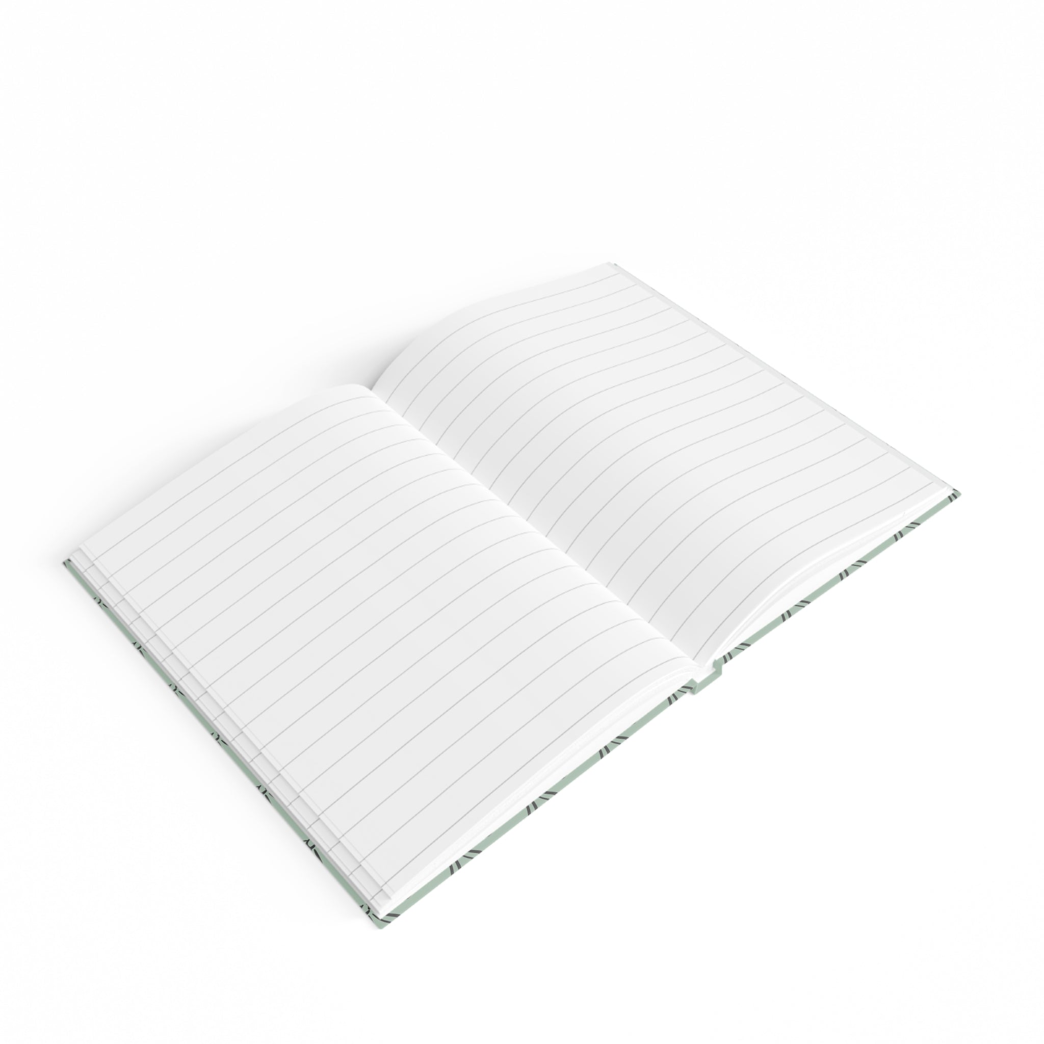 Personalized Mint Bow Pattern Journal — Ruled Lined Notebook with Name