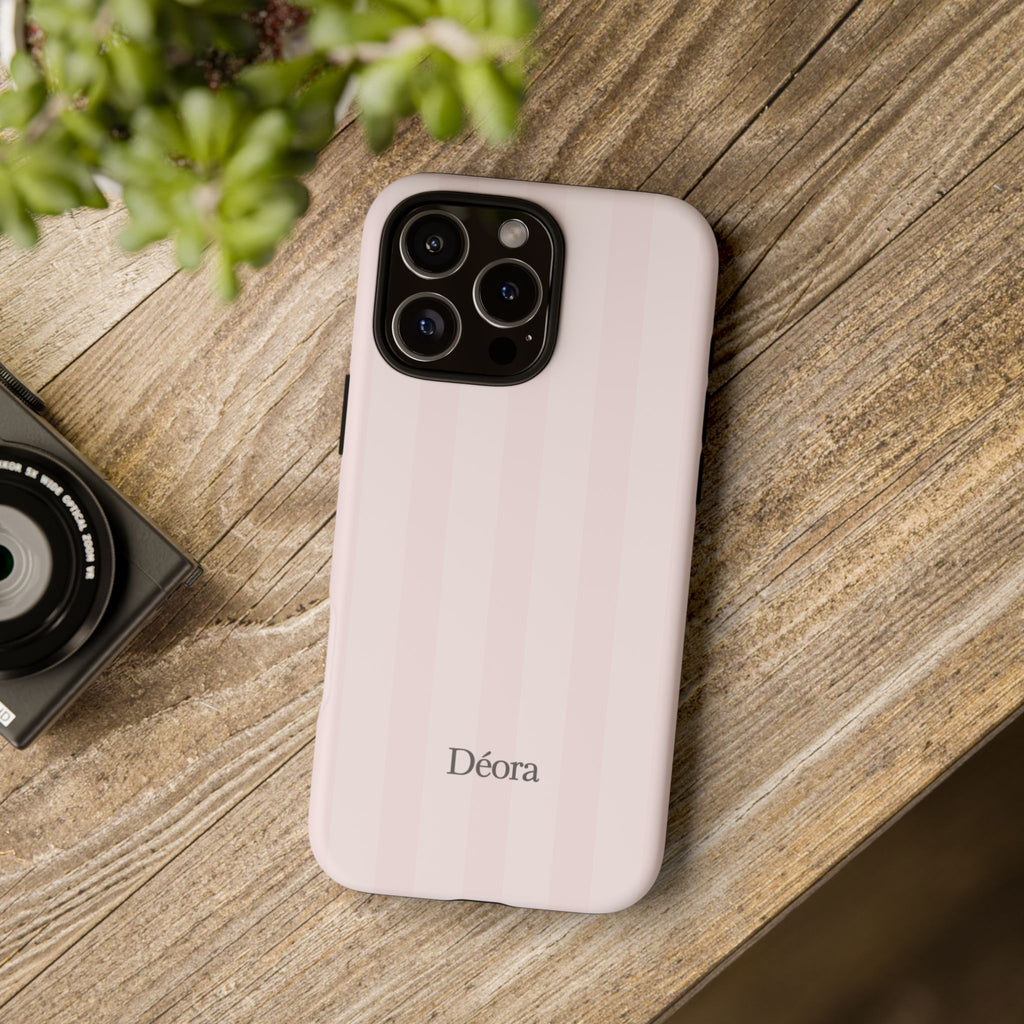 Tough Cases — Slim Protective Phone Case (Pastel Pink Stripe)