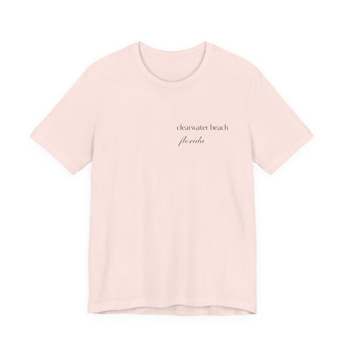 Clearwater Beach Florida Palm Tree Tee — Minimal Coastal Vacation T-Shirt