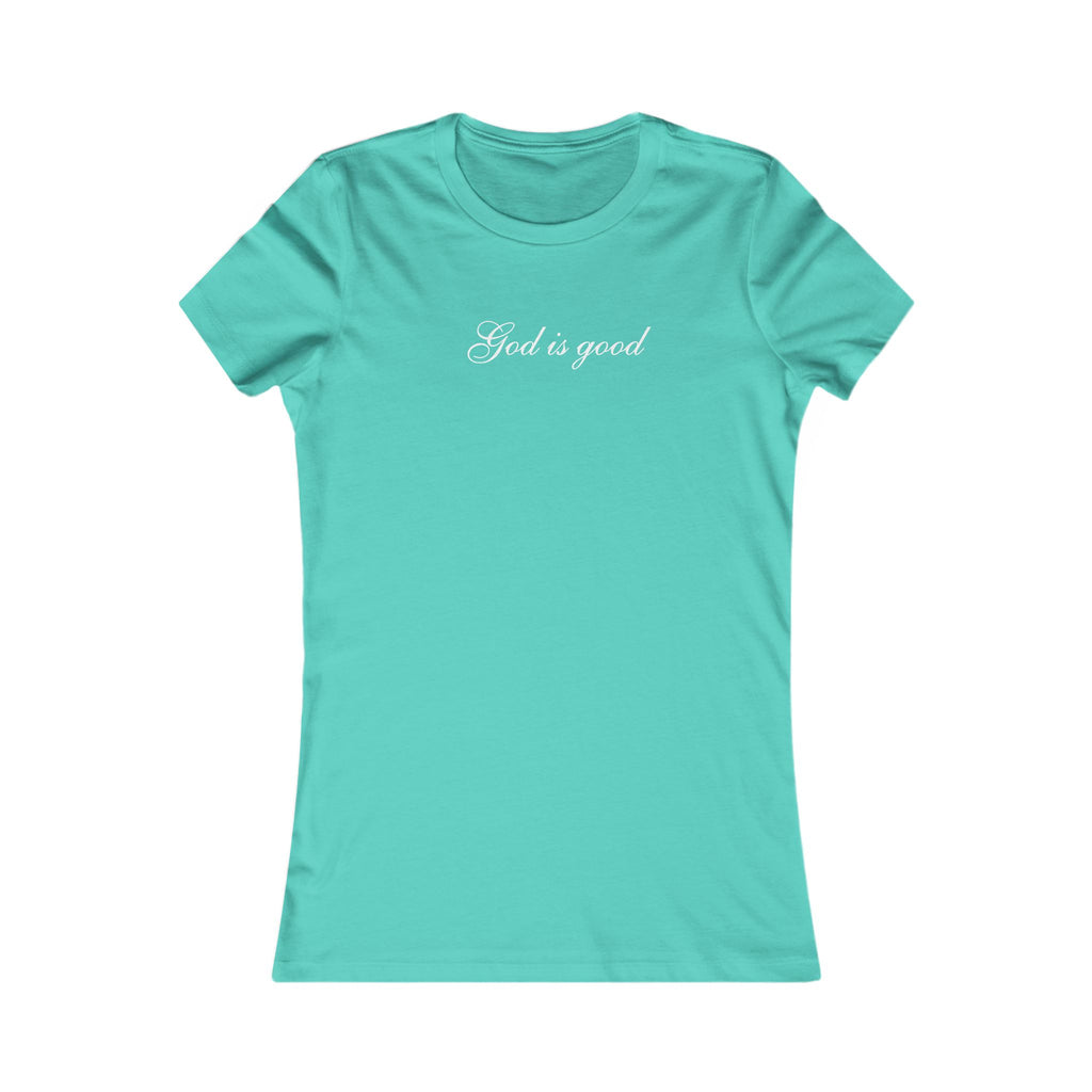 God Is Good Women's Tee — Faith-Based Script T-Shirt