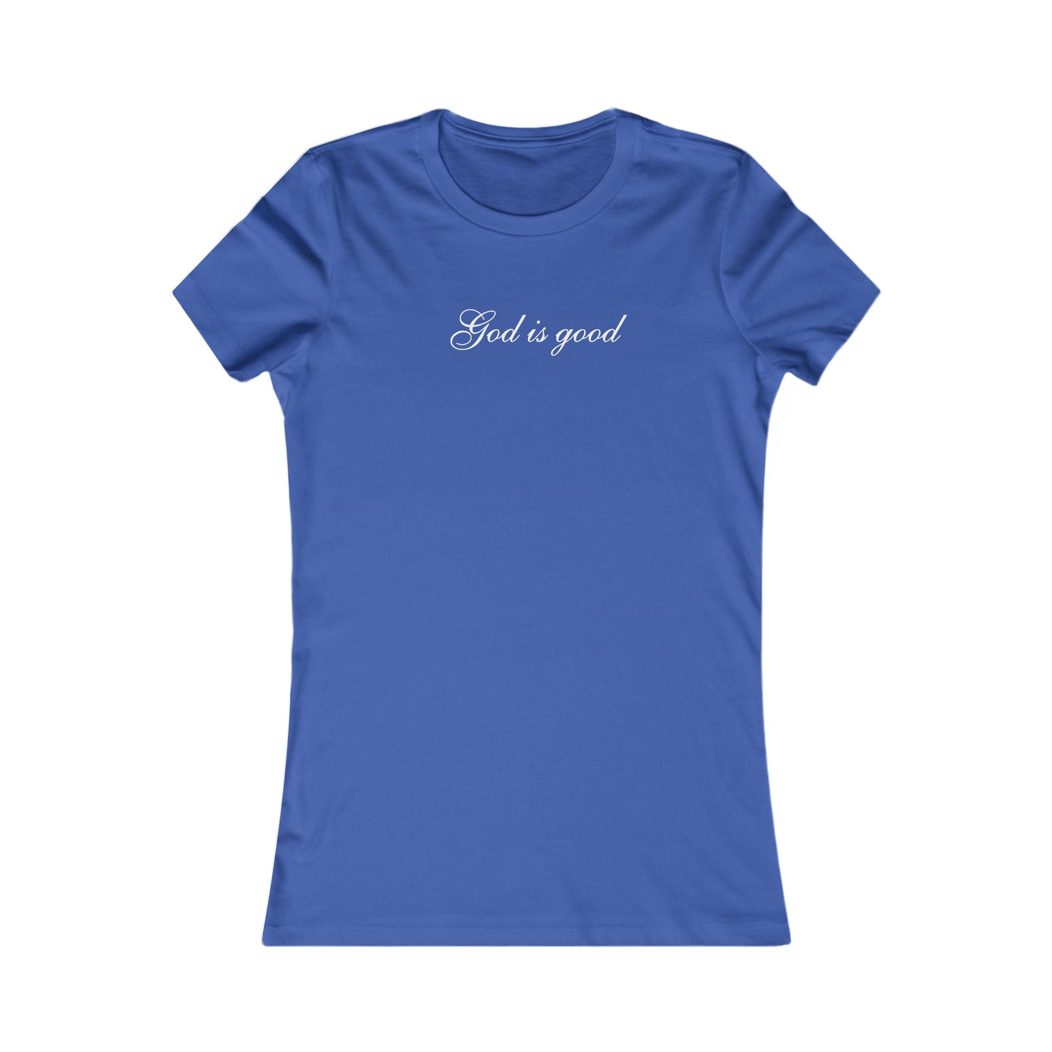 God Is Good Women's Tee — Faith-Based Script T-Shirt