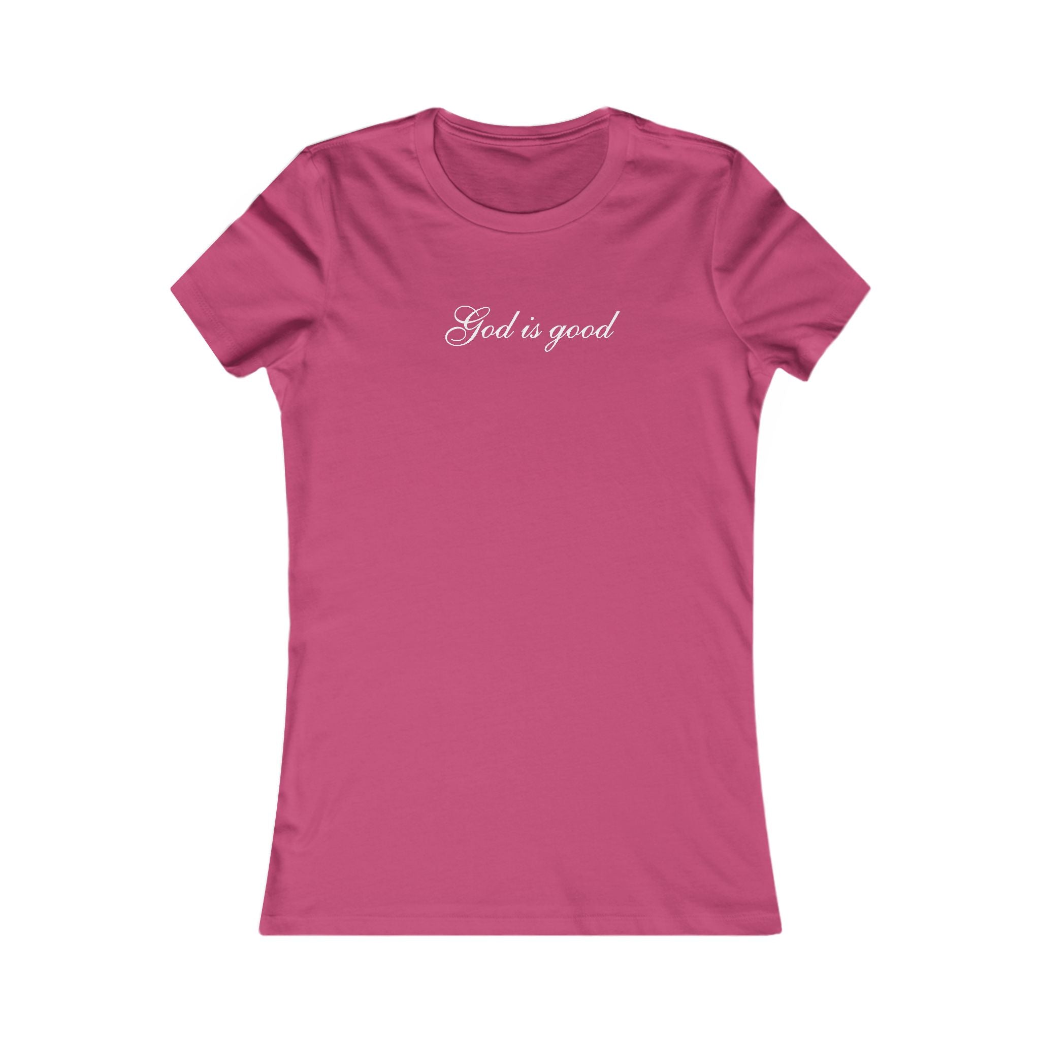 God Is Good Women's Tee — Faith-Based Script T-Shirt