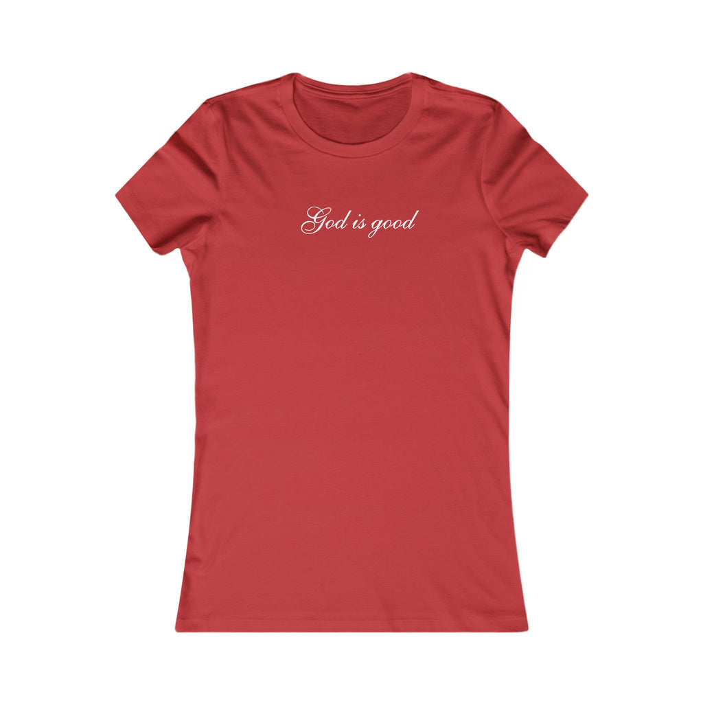God Is Good Women's Tee — Faith-Based Script T-Shirt