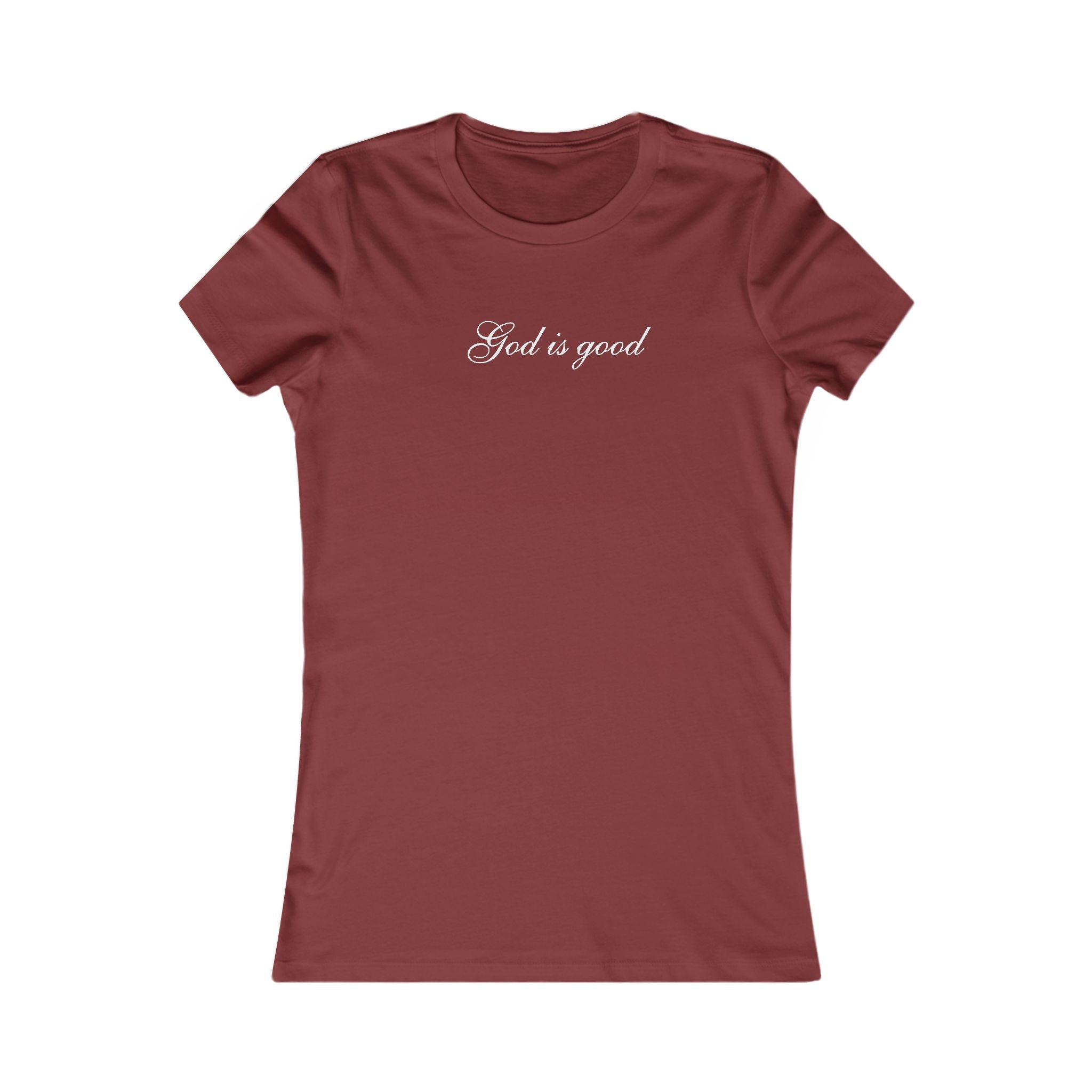 God Is Good Women's Tee — Faith-Based Script T-Shirt