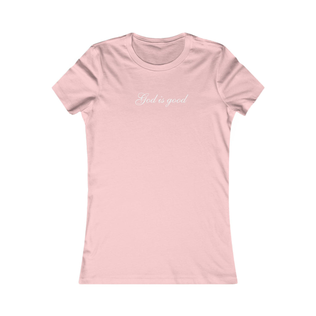 God Is Good Women's Tee — Faith-Based Script T-Shirt