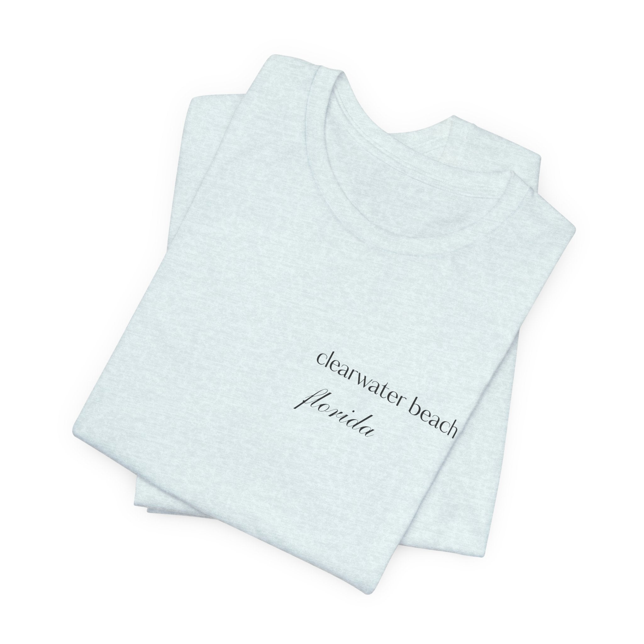 Clearwater Beach Florida Palm Tree Tee — Minimal Coastal Vacation T-Shirt