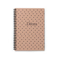 Personalized Polka Dot Spiral Notebook — "Déora" Ruled Journal