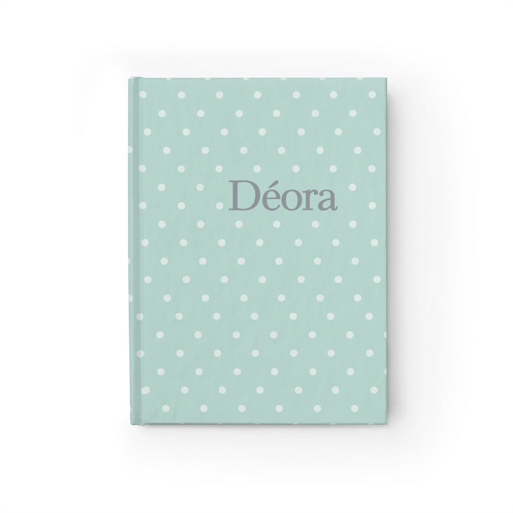 Personalized Polka Dot Journal — 'Déora' Lined Notebook