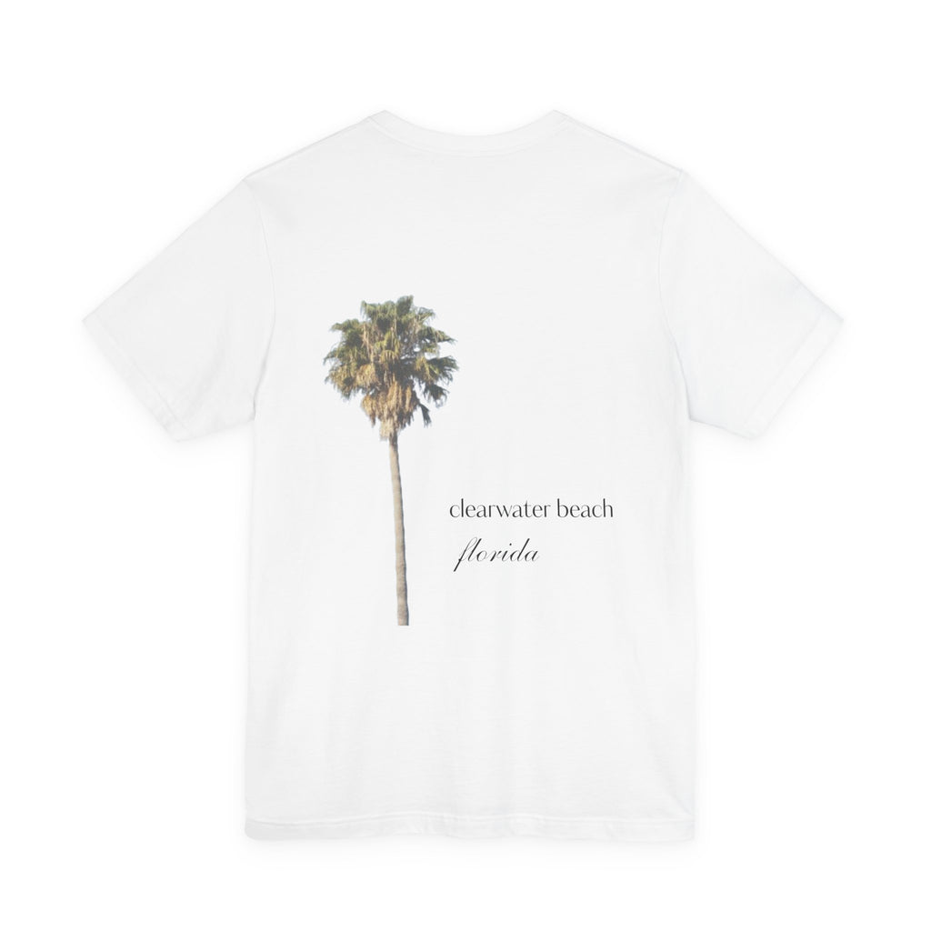 Clearwater Beach Florida Palm Tree Tee — Minimal Coastal Vacation T-Shirt