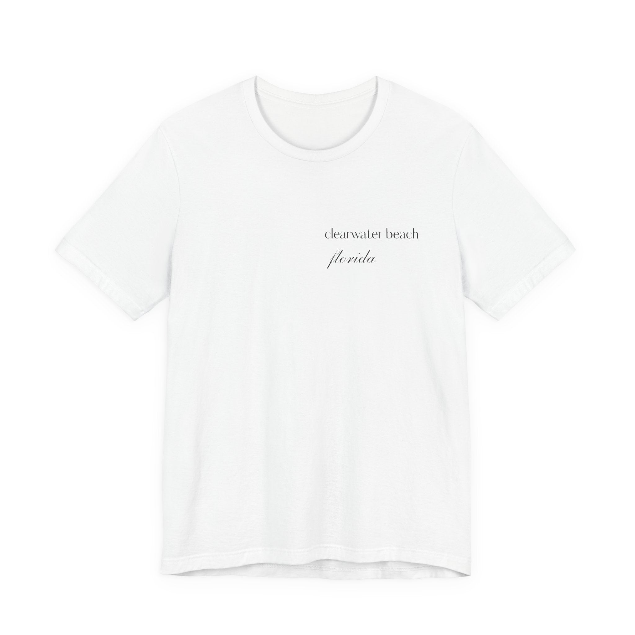 Clearwater Beach Florida Palm Tree Tee — Minimal Coastal Vacation T-Shirt