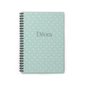 Personalized Polka Dot Spiral Notebook — 'Déora' Ruled Journal
