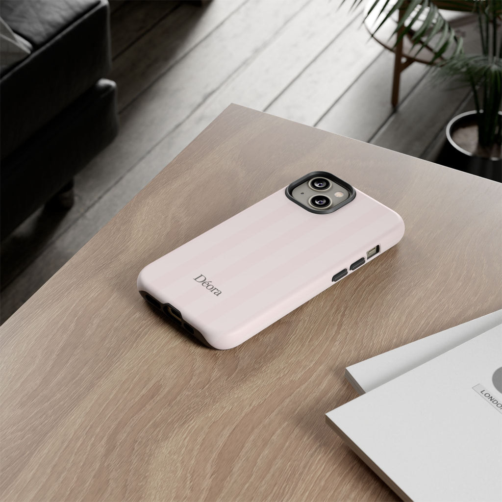 Tough Cases — Slim Protective Phone Case (Pastel Pink Stripe)