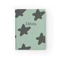 Mint Star Pattern Journal — Personalized 'Déora' Ruled Notebook for Notes & Gifts