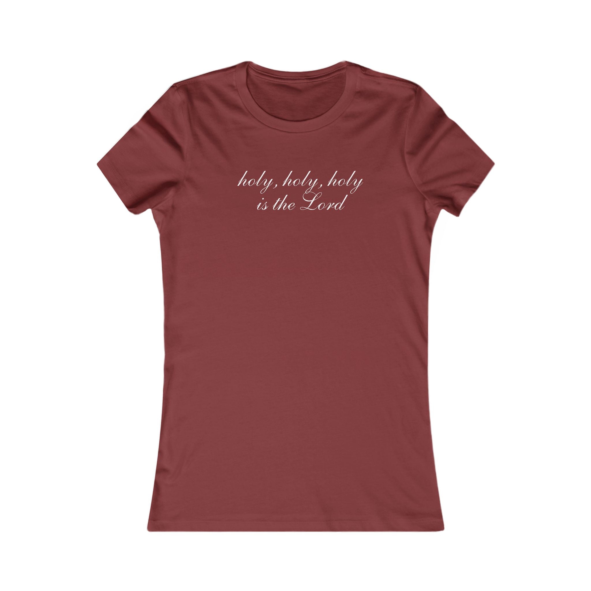 Holy, Holy, Holy Christian Women's Tee — Script Faith Shirt