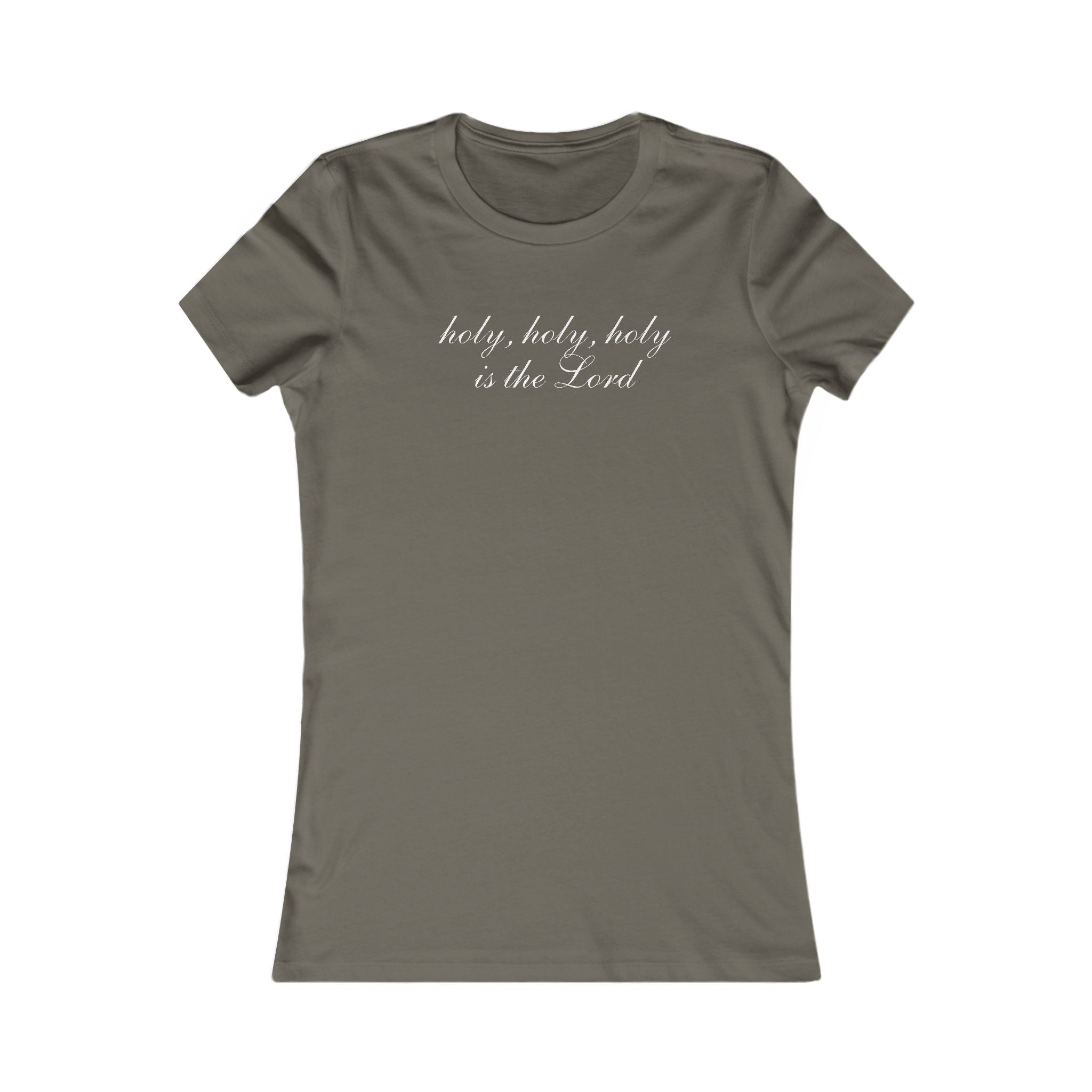Holy, Holy, Holy Christian Women's Tee — Script Faith Shirt