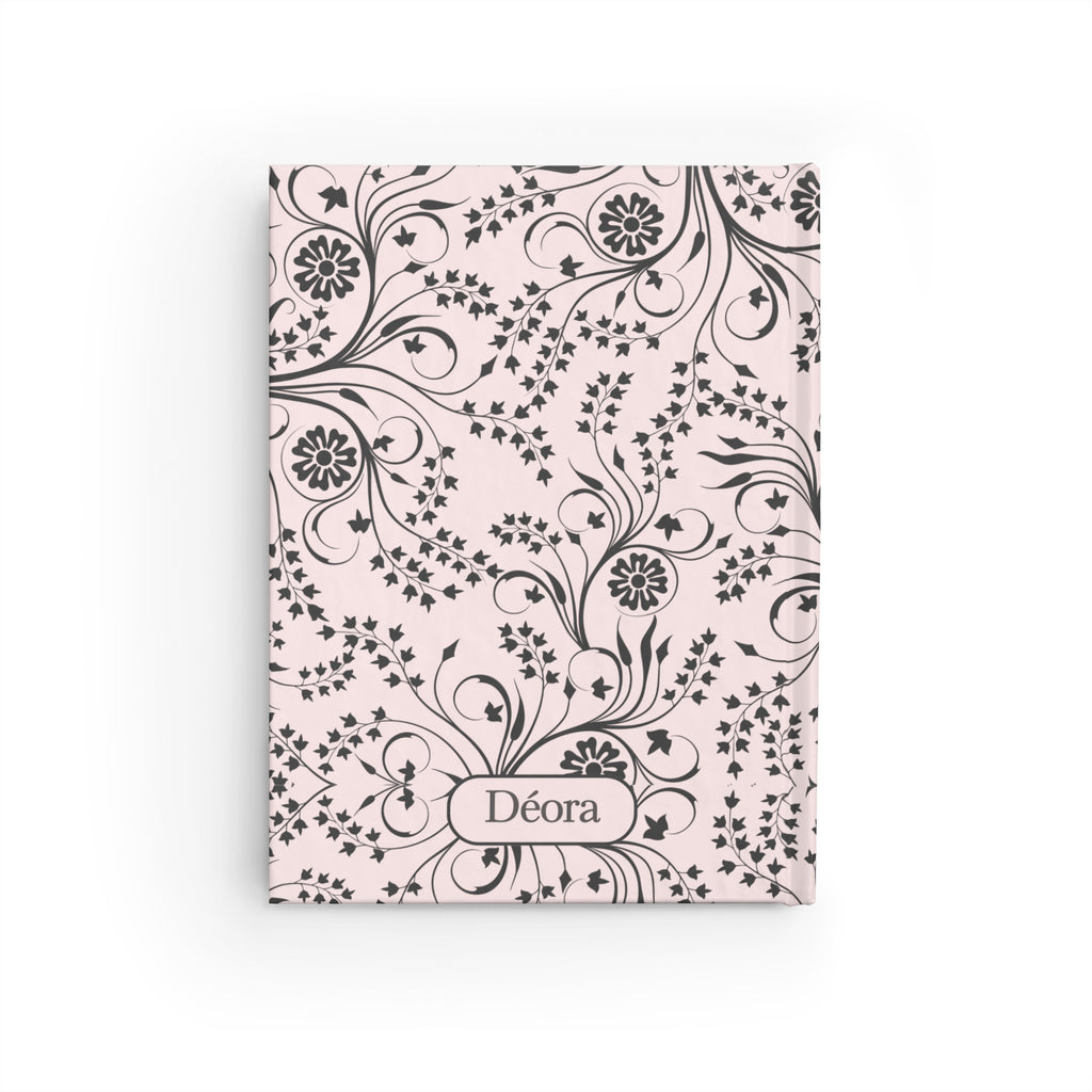 Floral Monogram Journal — Personalized Déora Ruled Notebook