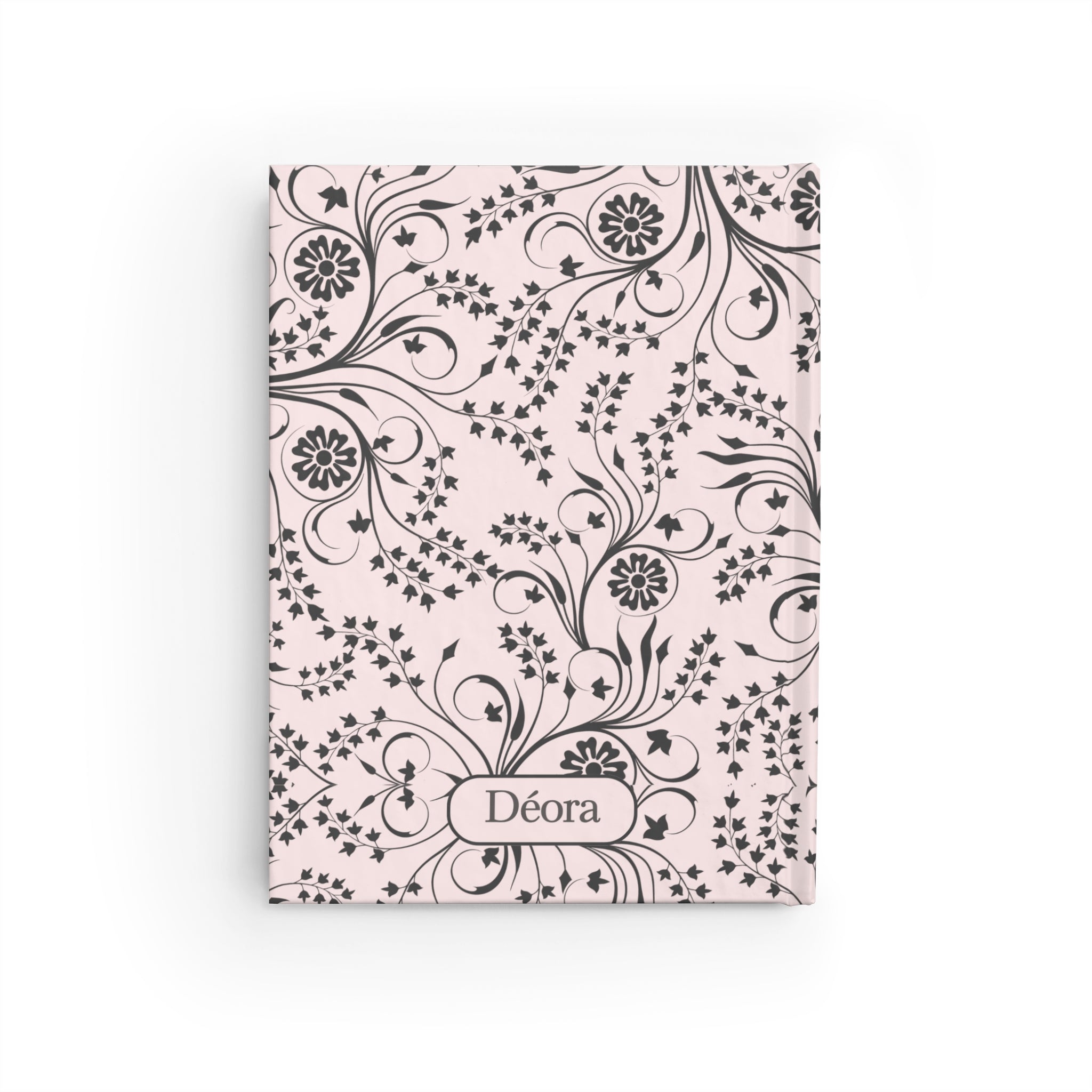 Floral Monogram Journal — Personalized Déora Ruled Notebook