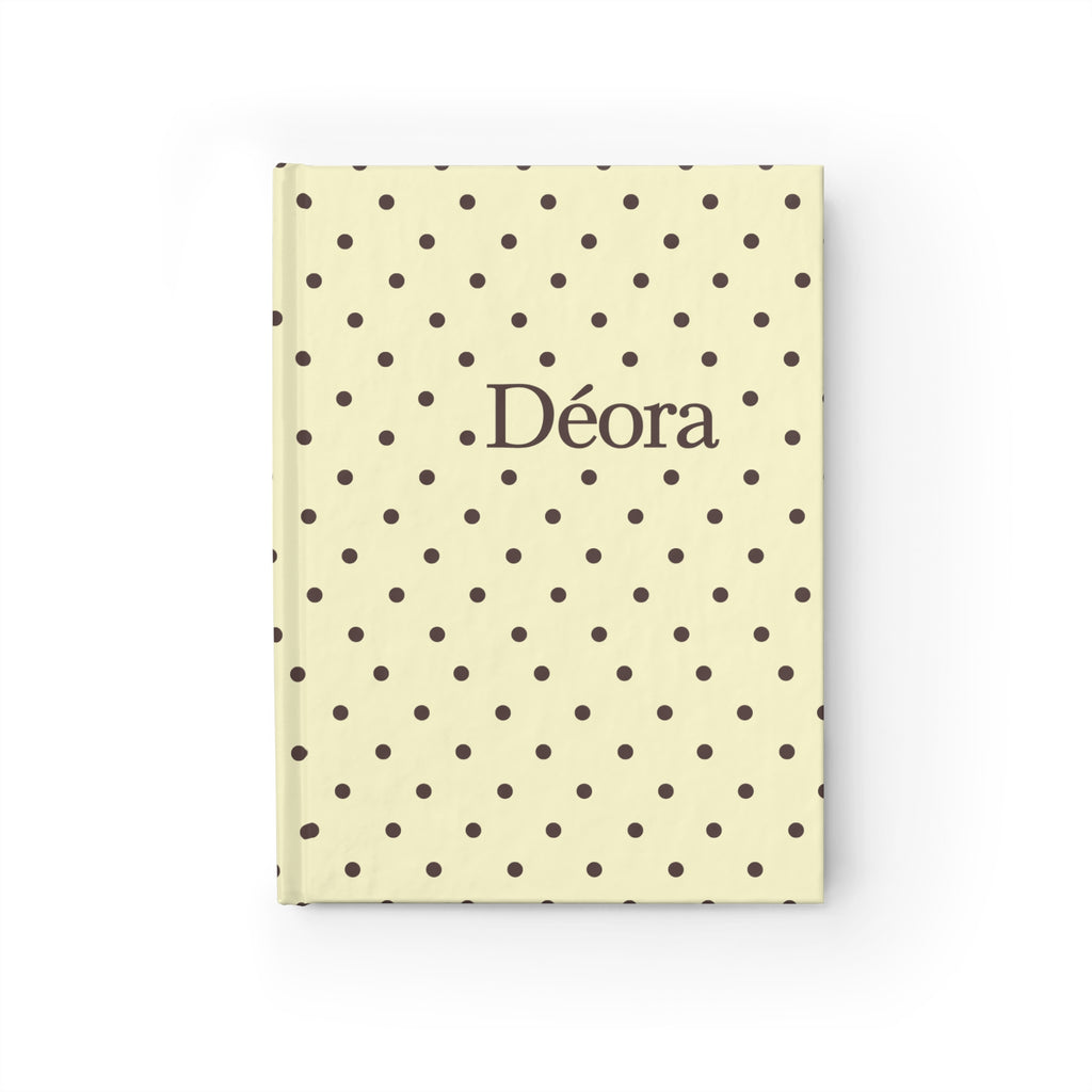 Polka Dot Personalized Journal — "Déora" Ruled Notebook