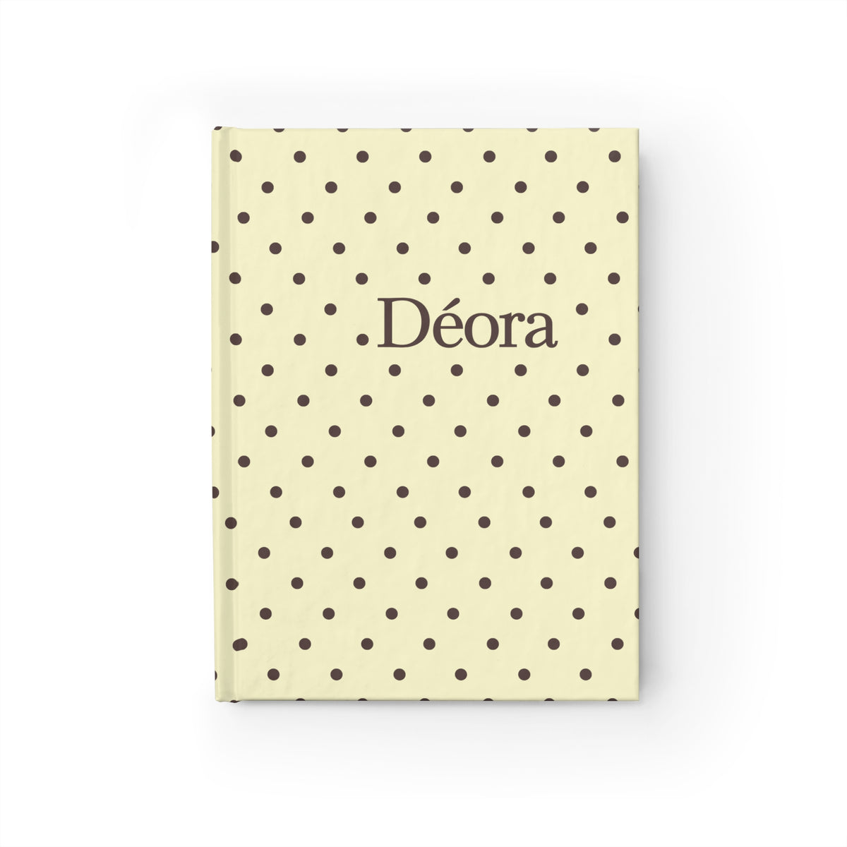 Polka Dot Personalized Journal — "Déora" Ruled Notebook