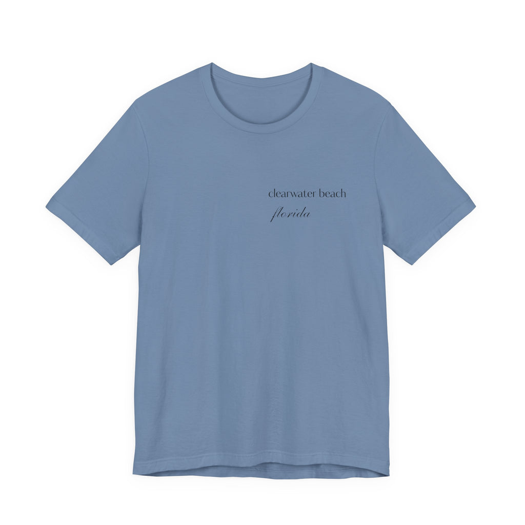 Clearwater Beach Florida Palm Tree Tee — Minimal Coastal Vacation T-Shirt