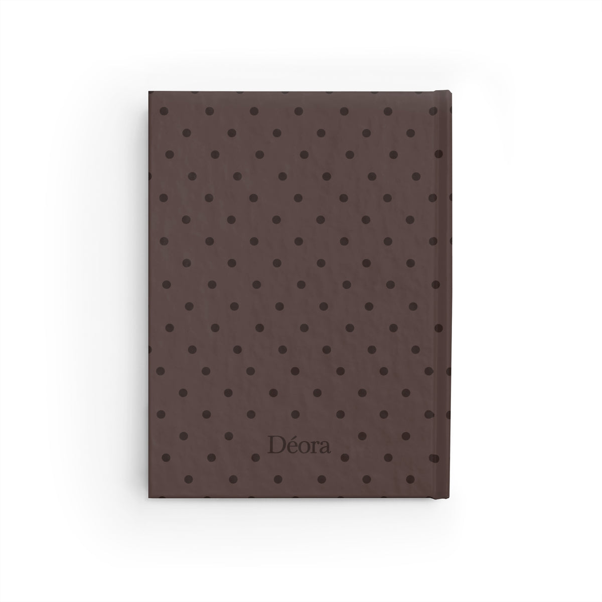 Déora Polka Dot Ruled Journal — Brown Hardcover Lined Notebook