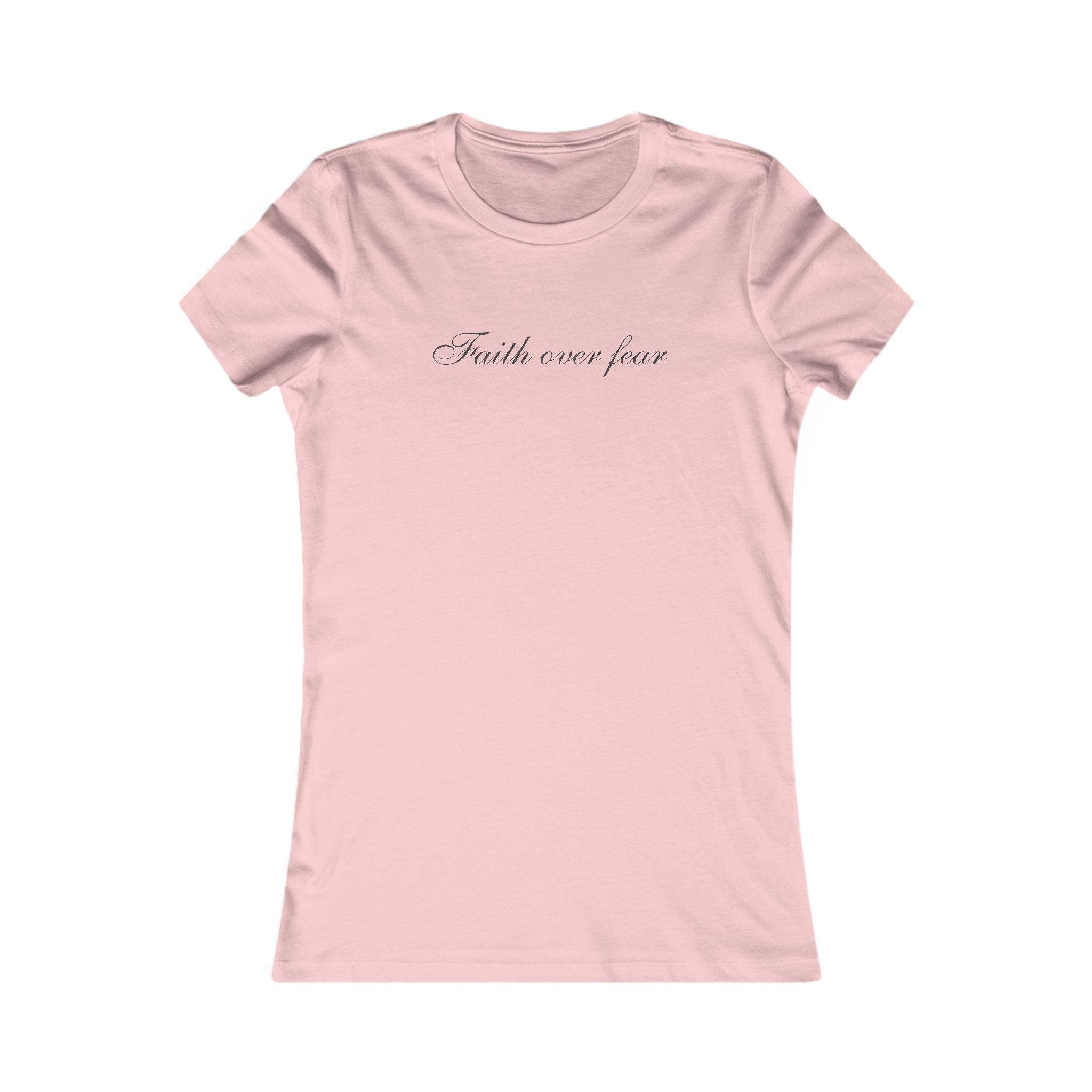 Faith Over Fear Women's Tee — Inspirational Script Christian T-Shirt
