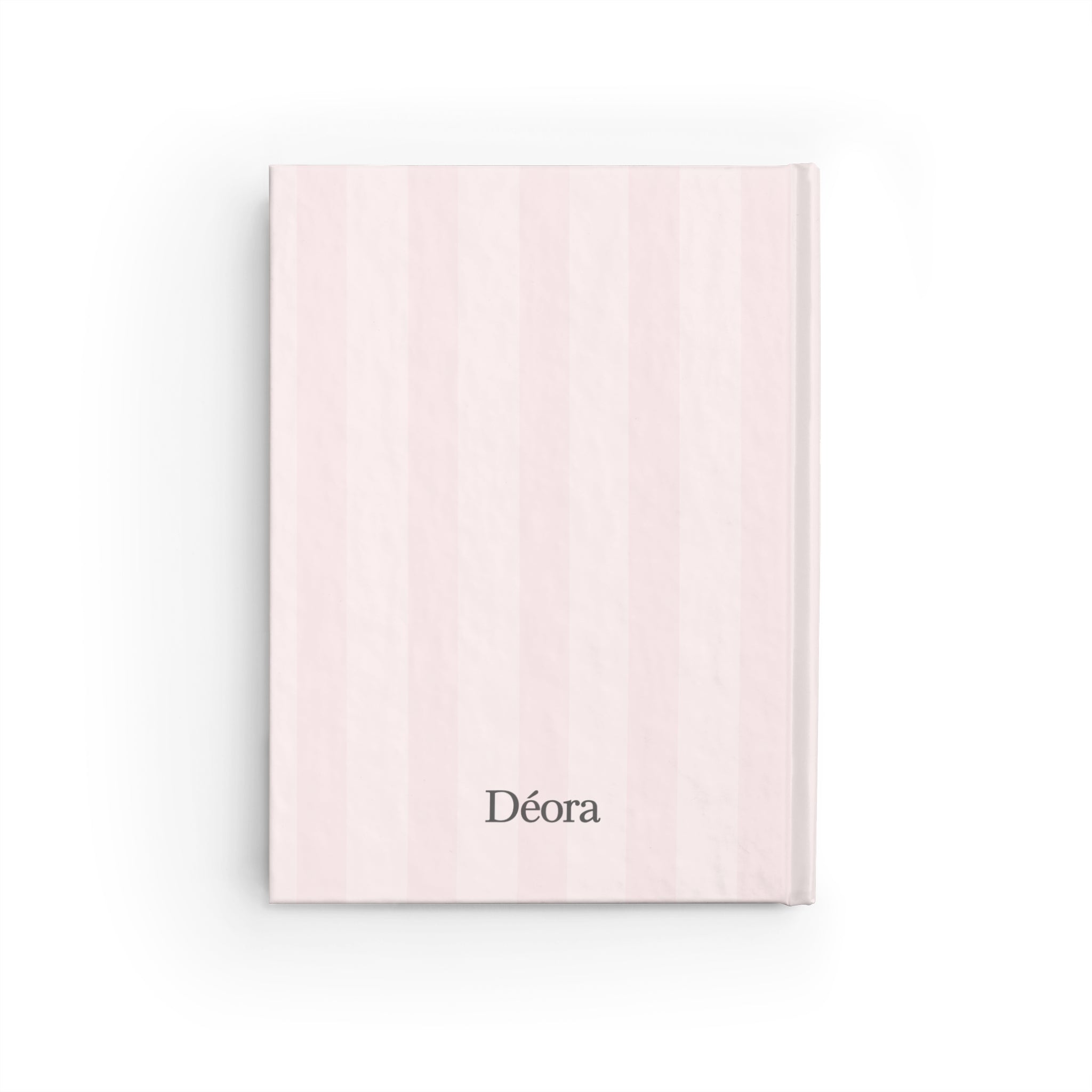 Personalized Pink Striped Journal — 'Déora' Ruled Notebook for Notes & Everyday Planning