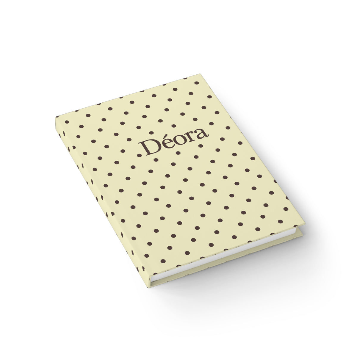 Polka Dot Personalized Journal — "Déora" Ruled Notebook
