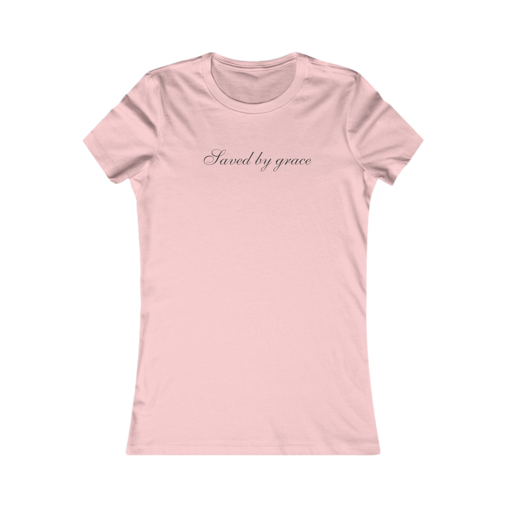 Women's Tee — "Blessed by Grace" Script Casual Shirt