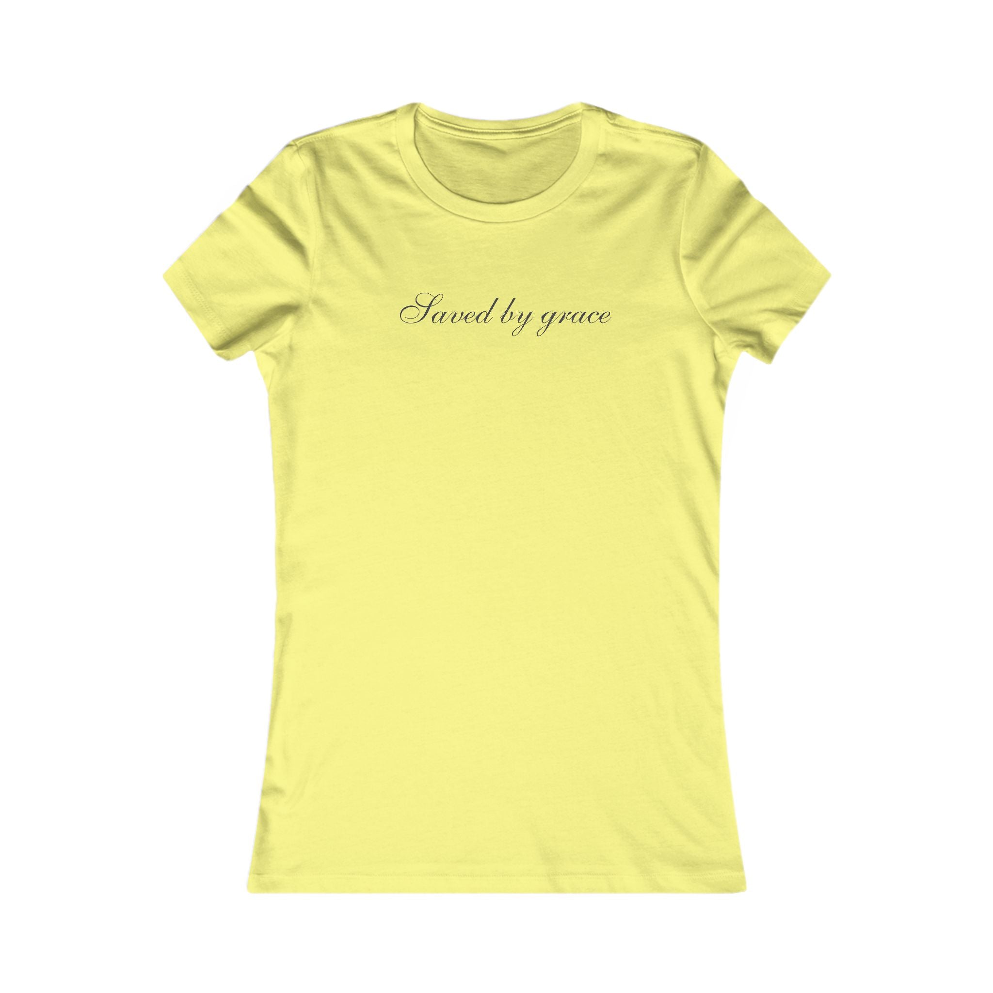 Women's Tee — "Blessed by Grace" Script Casual Shirt