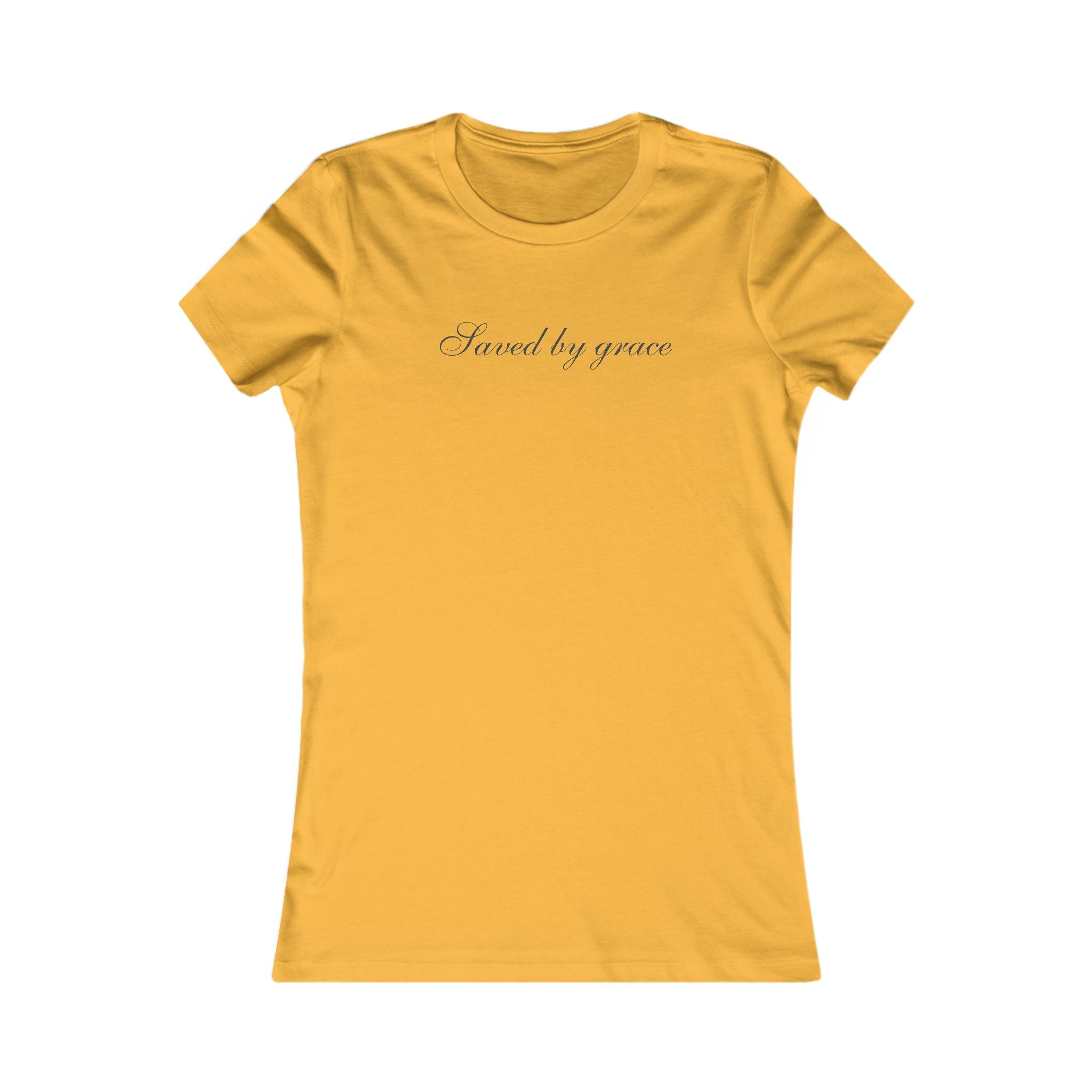 Women's Tee — "Blessed by Grace" Script Casual Shirt