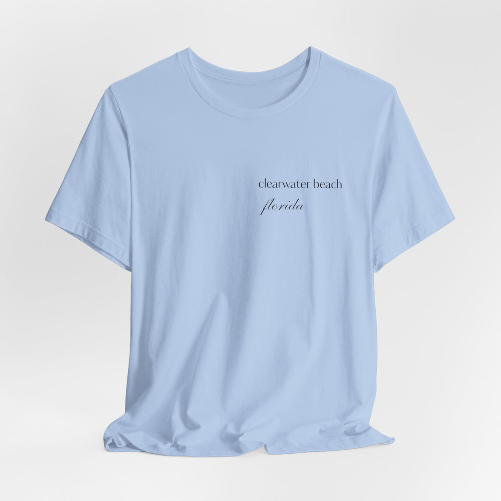 Clearwater Beach Florida Palm Tree Tee — Minimal Coastal Vacation T-Shirt